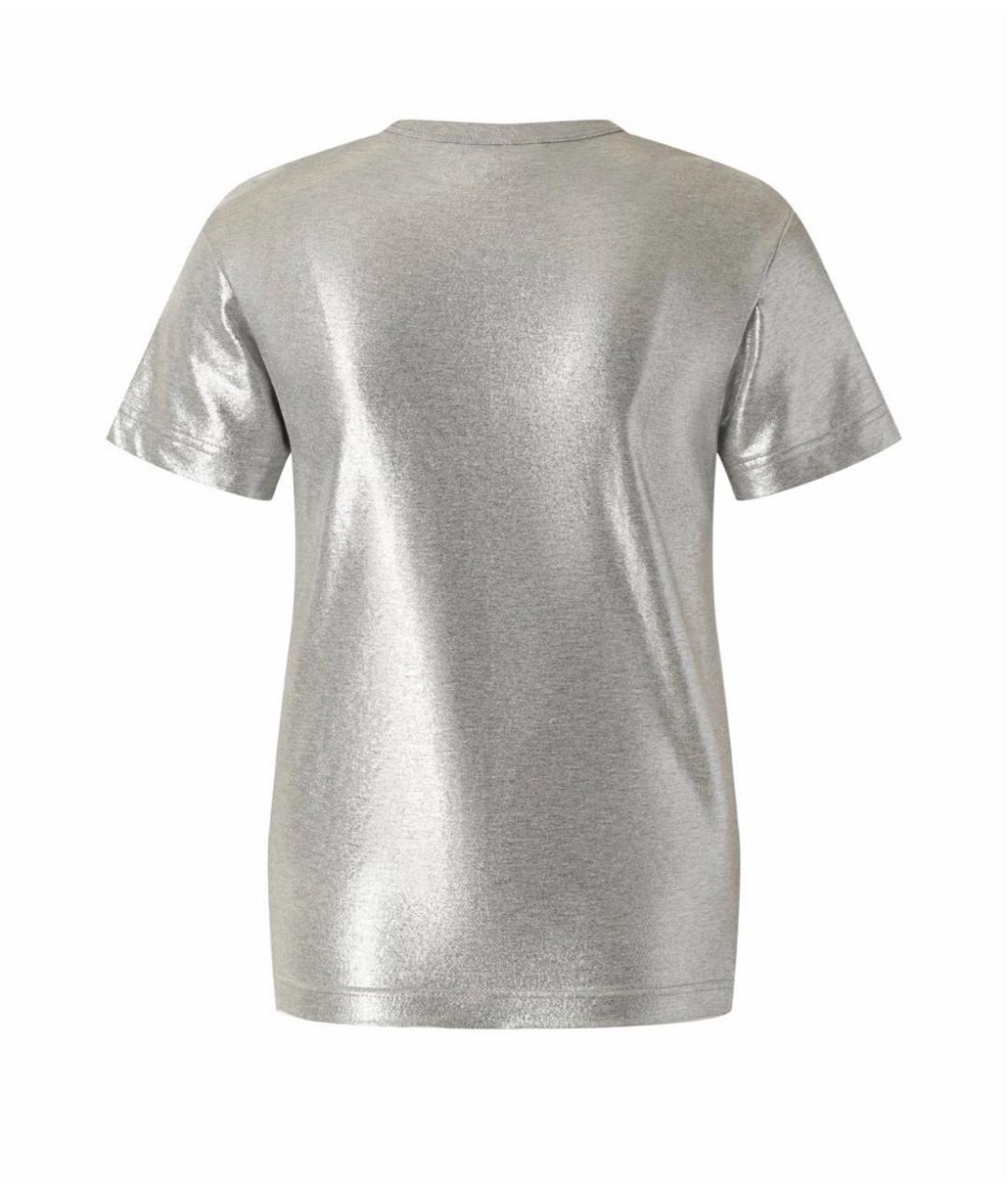 GUCCI Серебряная хлопковая футболка, фото 2