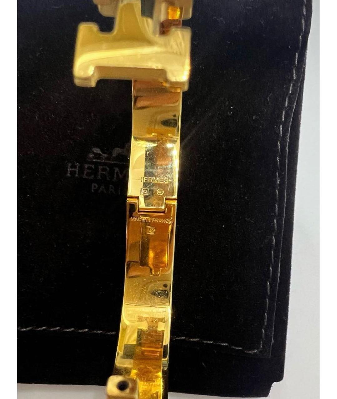 HERMES Белый металлический браслет, фото 5
