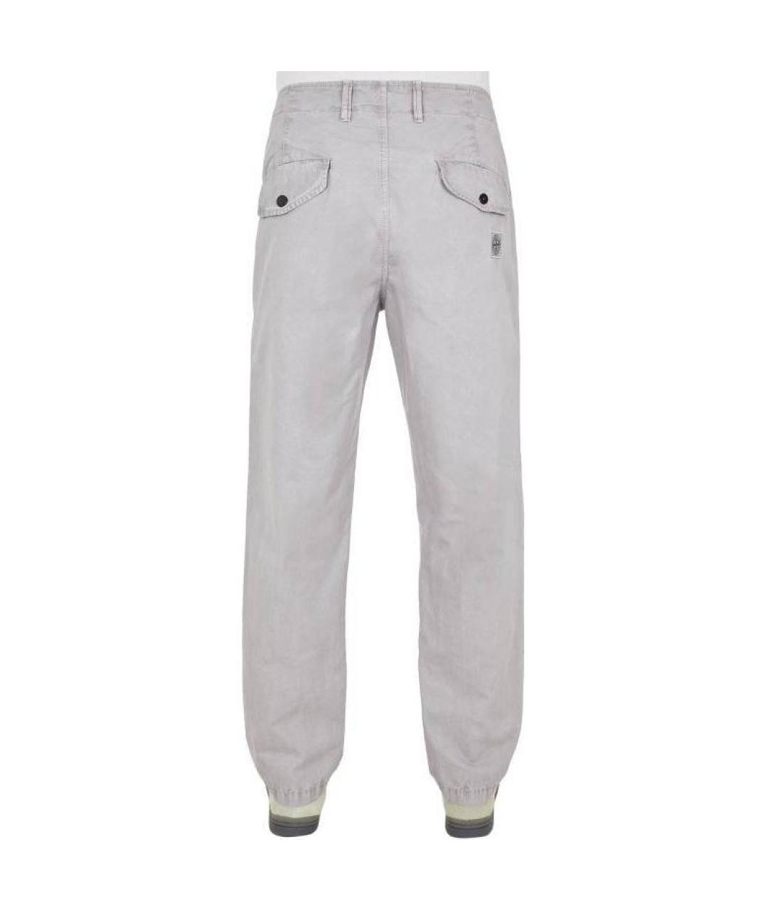 STONE ISLAND Серые повседневные брюки, фото 2