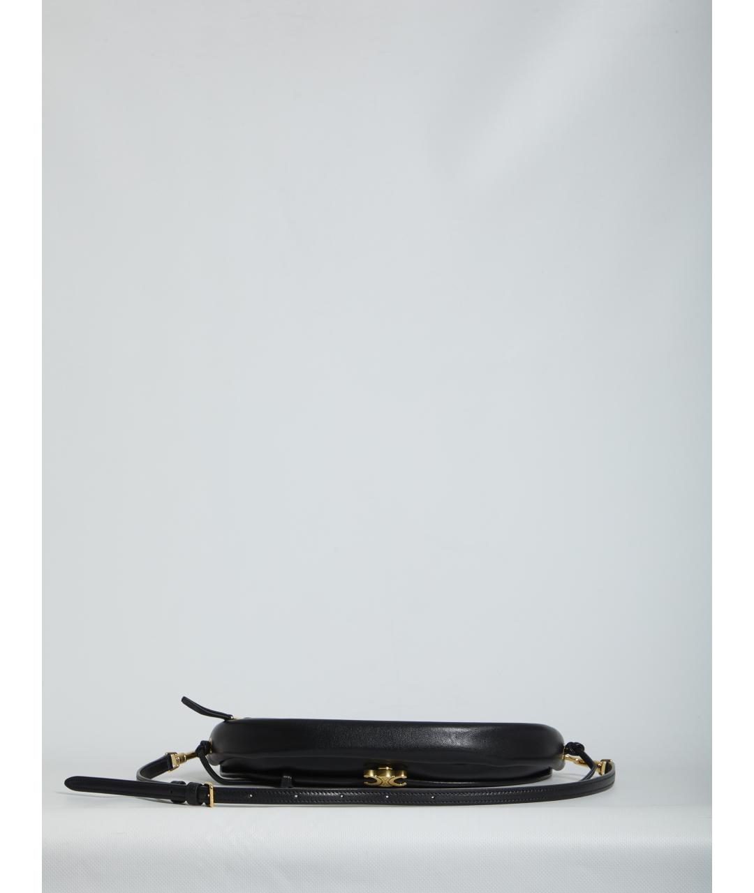 CELINE Черная кожаная сумка через плечо, фото 2