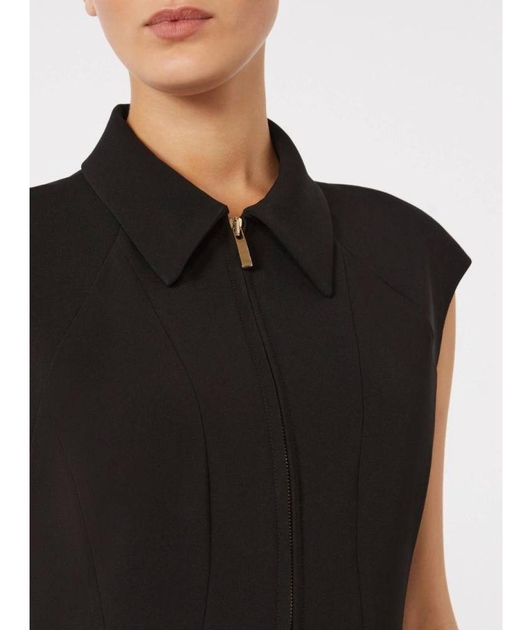 MAX MARA Черное креповое коктейльное платье, фото 4