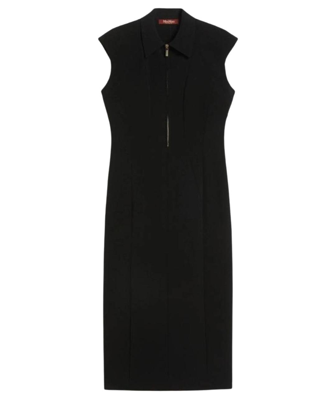 MAX MARA Черное креповое коктейльное платье, фото 1