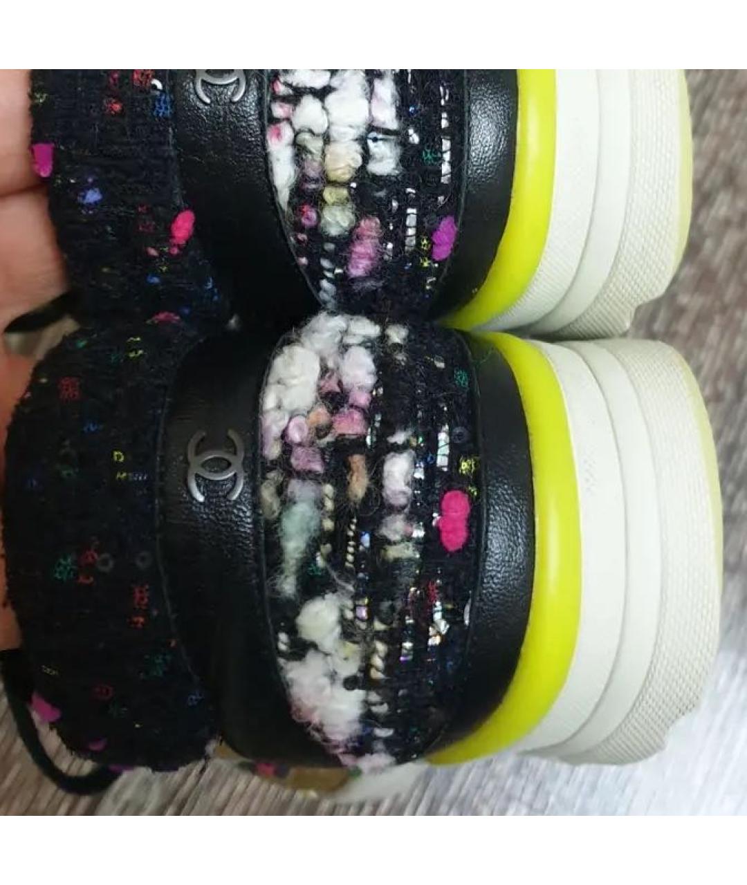 CHANEL Золотые кожаные кроссовки, фото 5