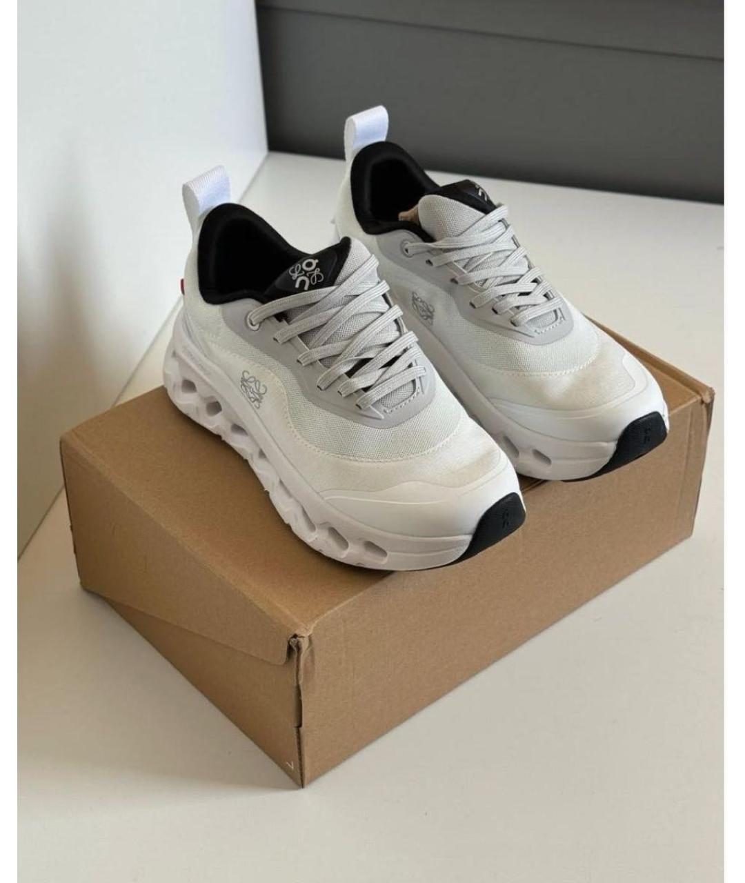 LOEWE Серые кожаные кроссовки, фото 2