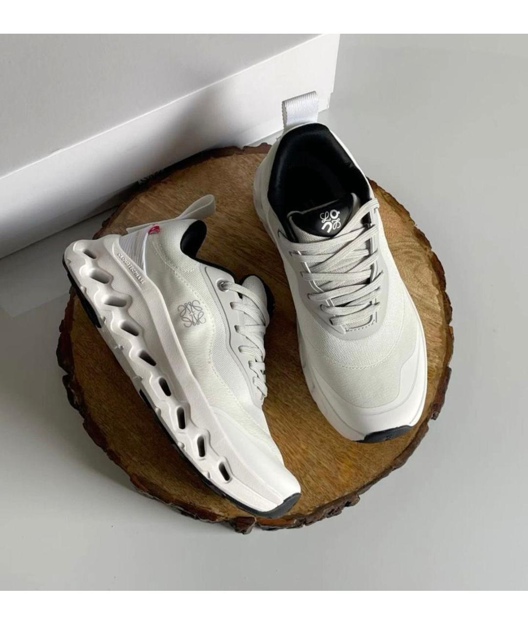 LOEWE Серые кожаные кроссовки, фото 3
