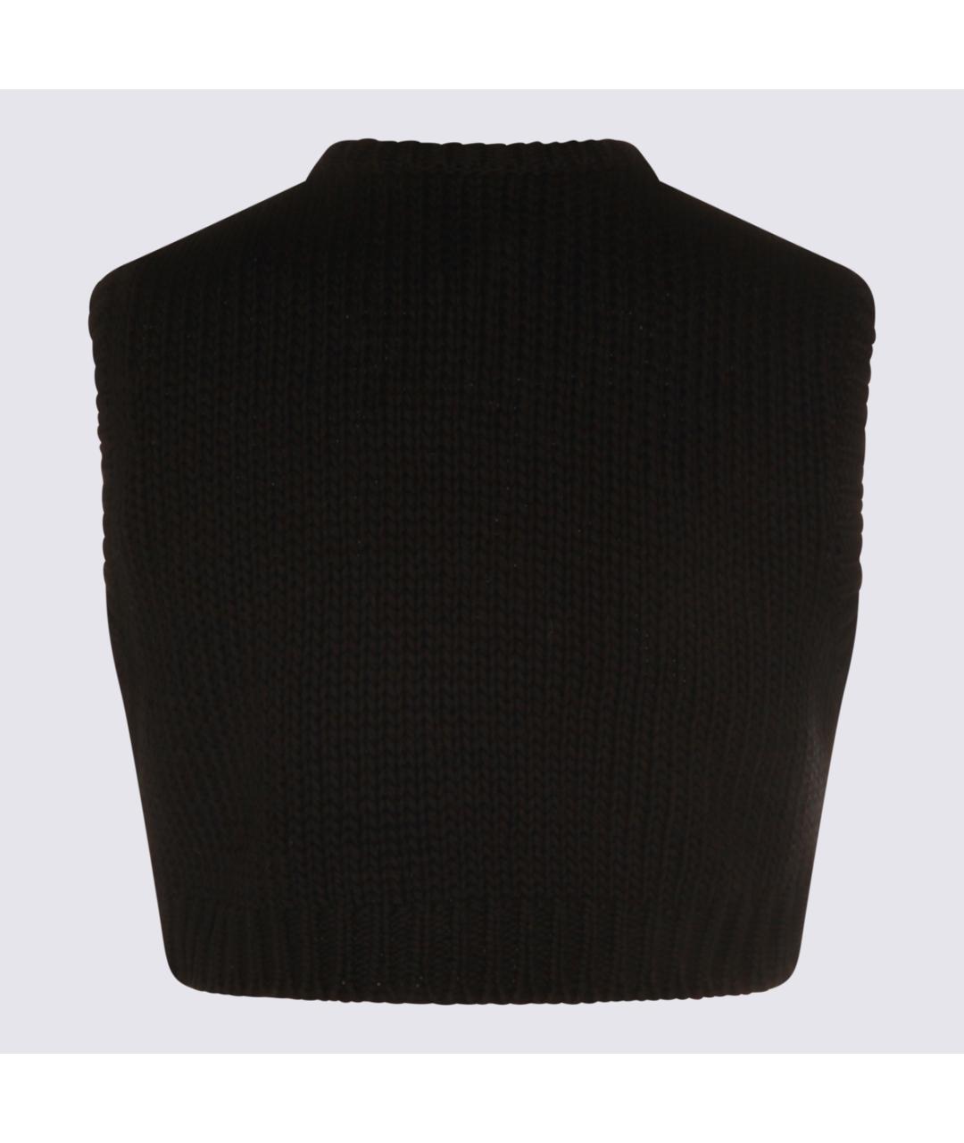 MAX MARA Черная хлопковая майка, фото 2