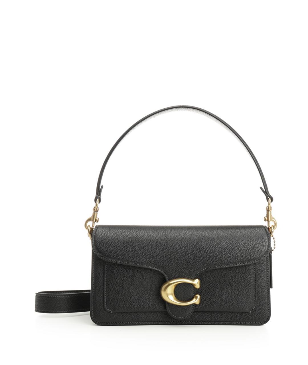 COACH Черная кожаная сумка через плечо, фото 1