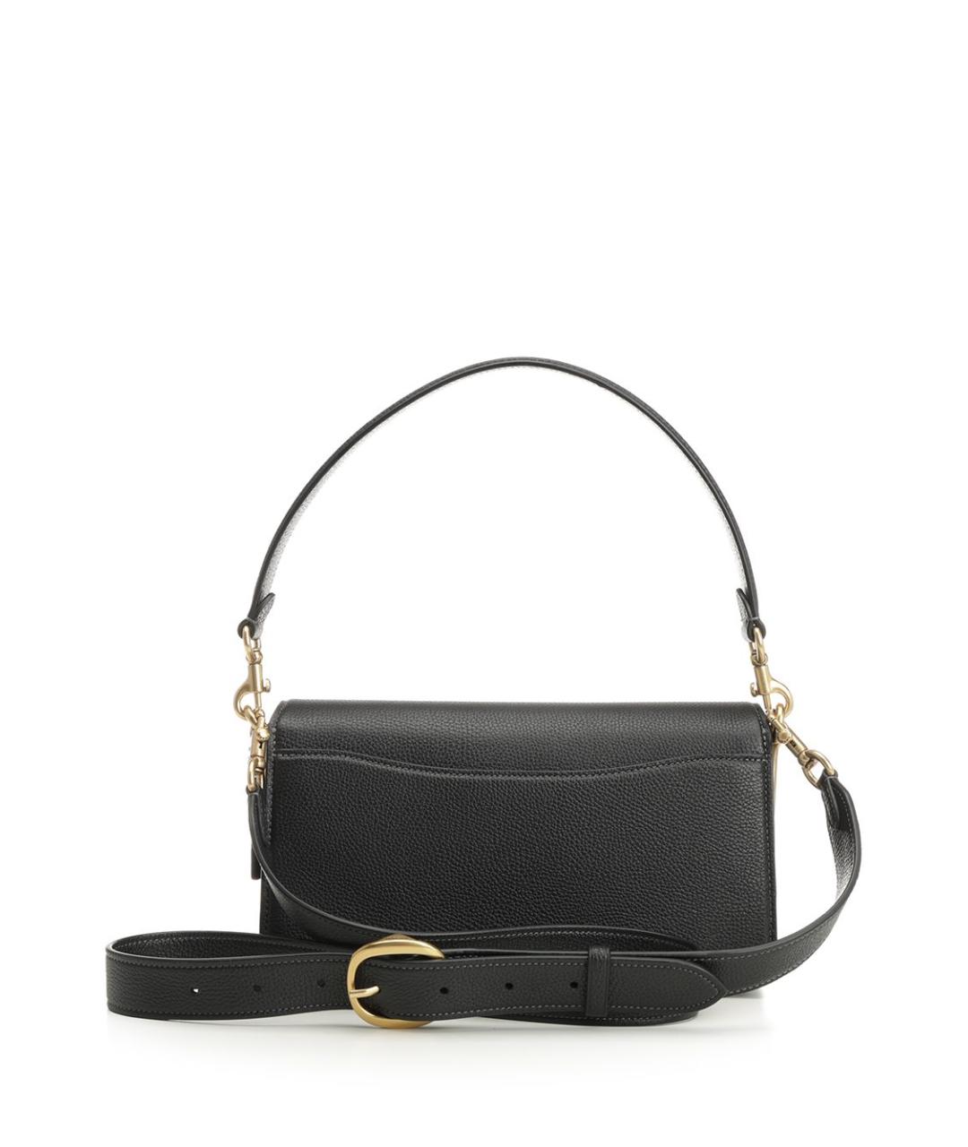COACH Черная кожаная сумка через плечо, фото 3