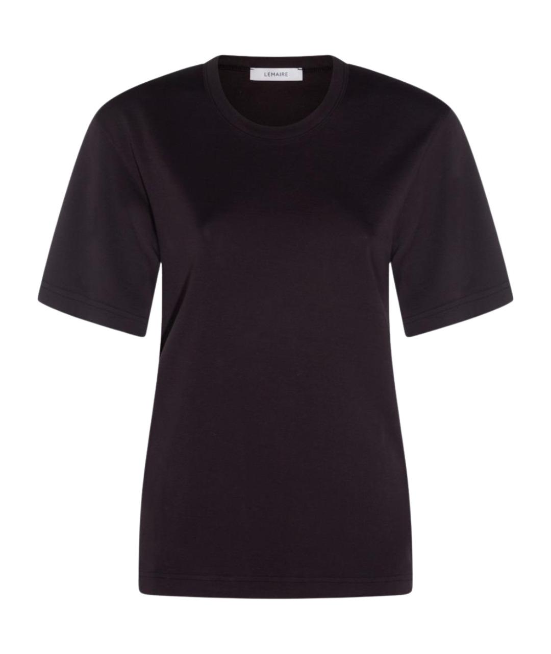 LEMAIRE Черная хлопковая футболка, фото 1