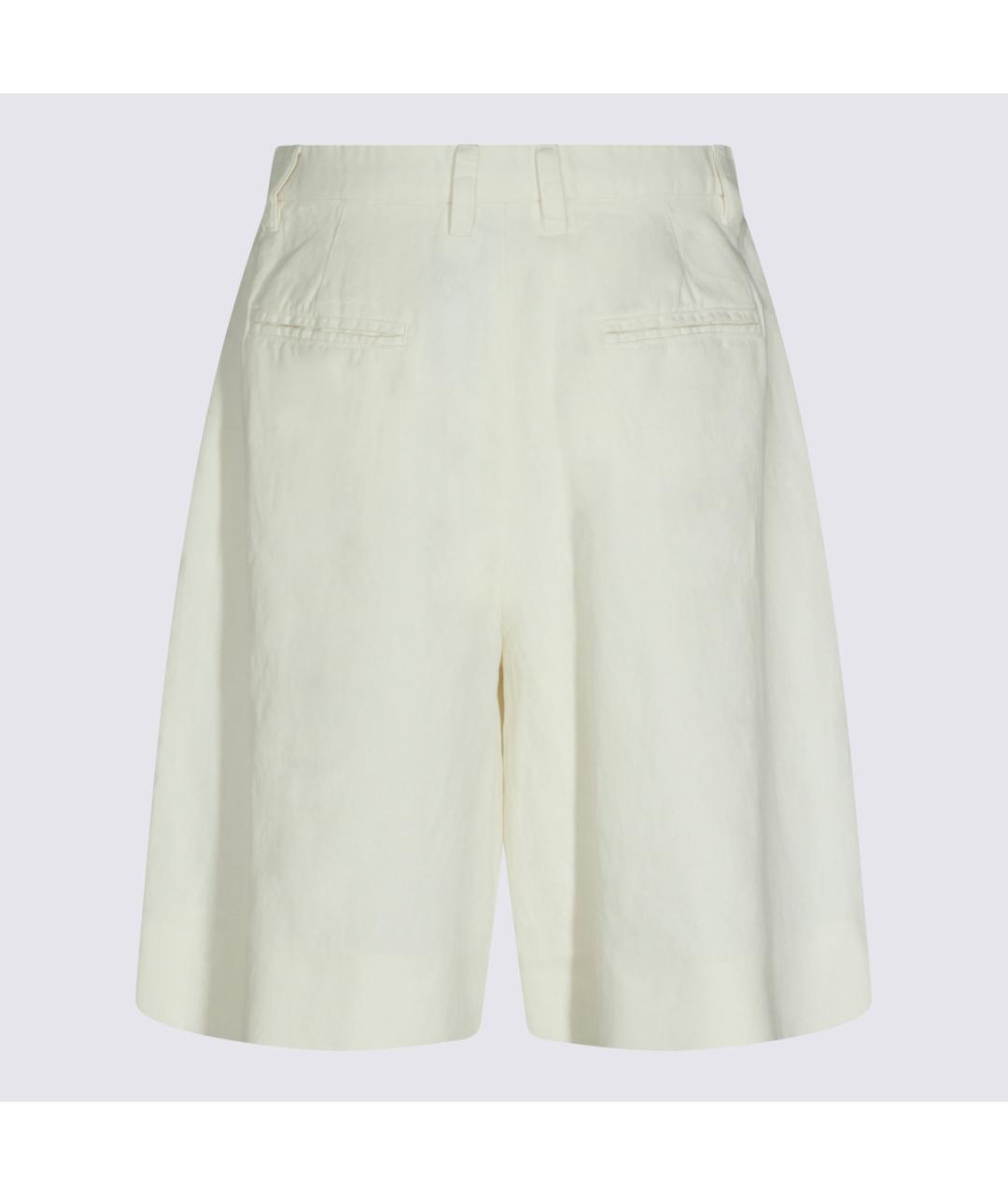 'S MAX MARA Белые хлопковые шорты, фото 2