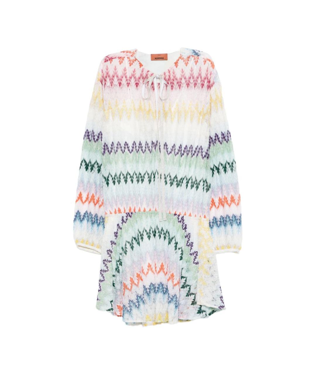 MISSONI Белое вискозное повседневное платье, фото 1