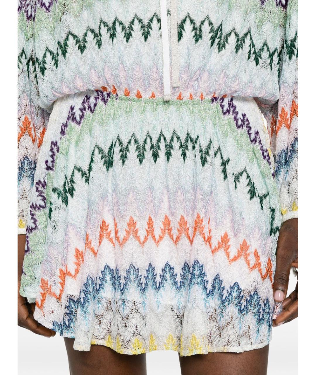 MISSONI Белое вискозное повседневное платье, фото 4