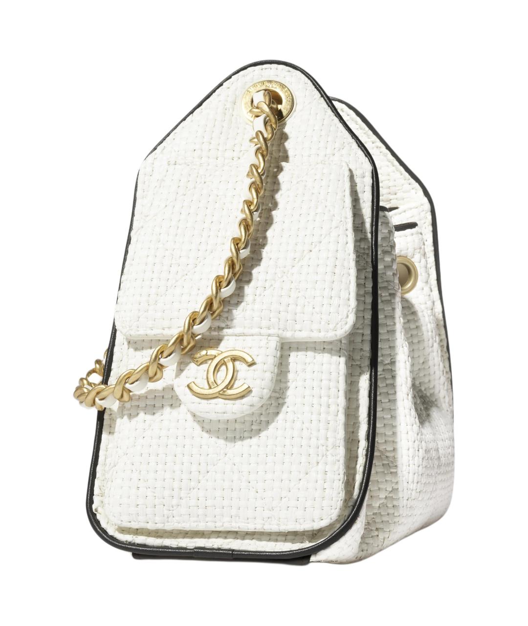CHANEL Белая сумка через плечо, фото 4