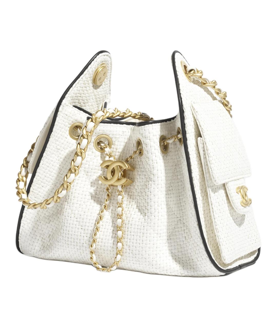 CHANEL Белая сумка через плечо, фото 3