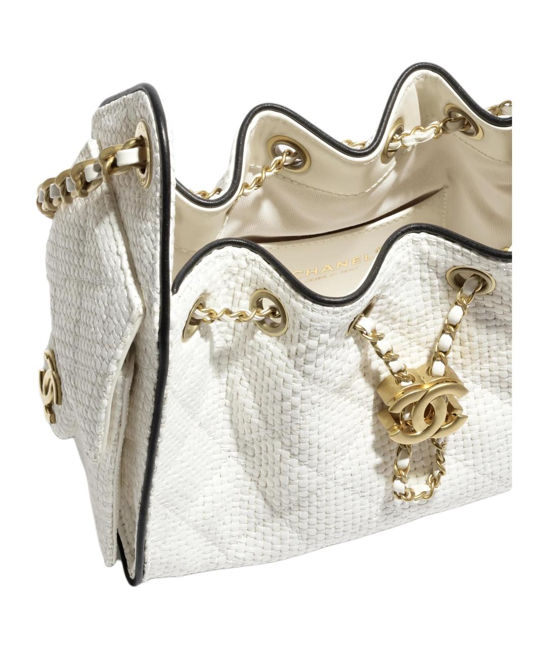 CHANEL Белая сумка через плечо, фото 5