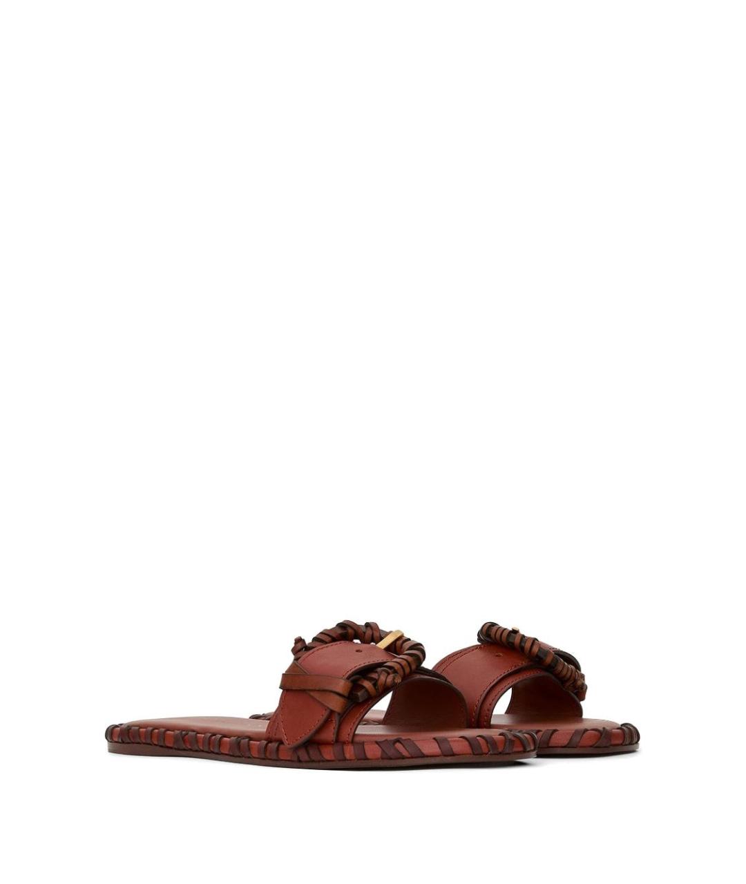 ZIMMERMANN Коричневые кожаные сандалии, фото 2