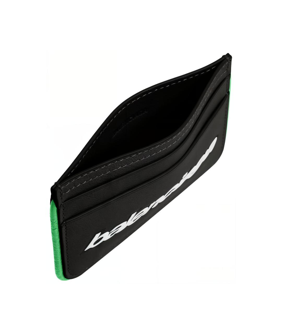 BALENCIAGA Черный кожаный кардхолдер, фото 3