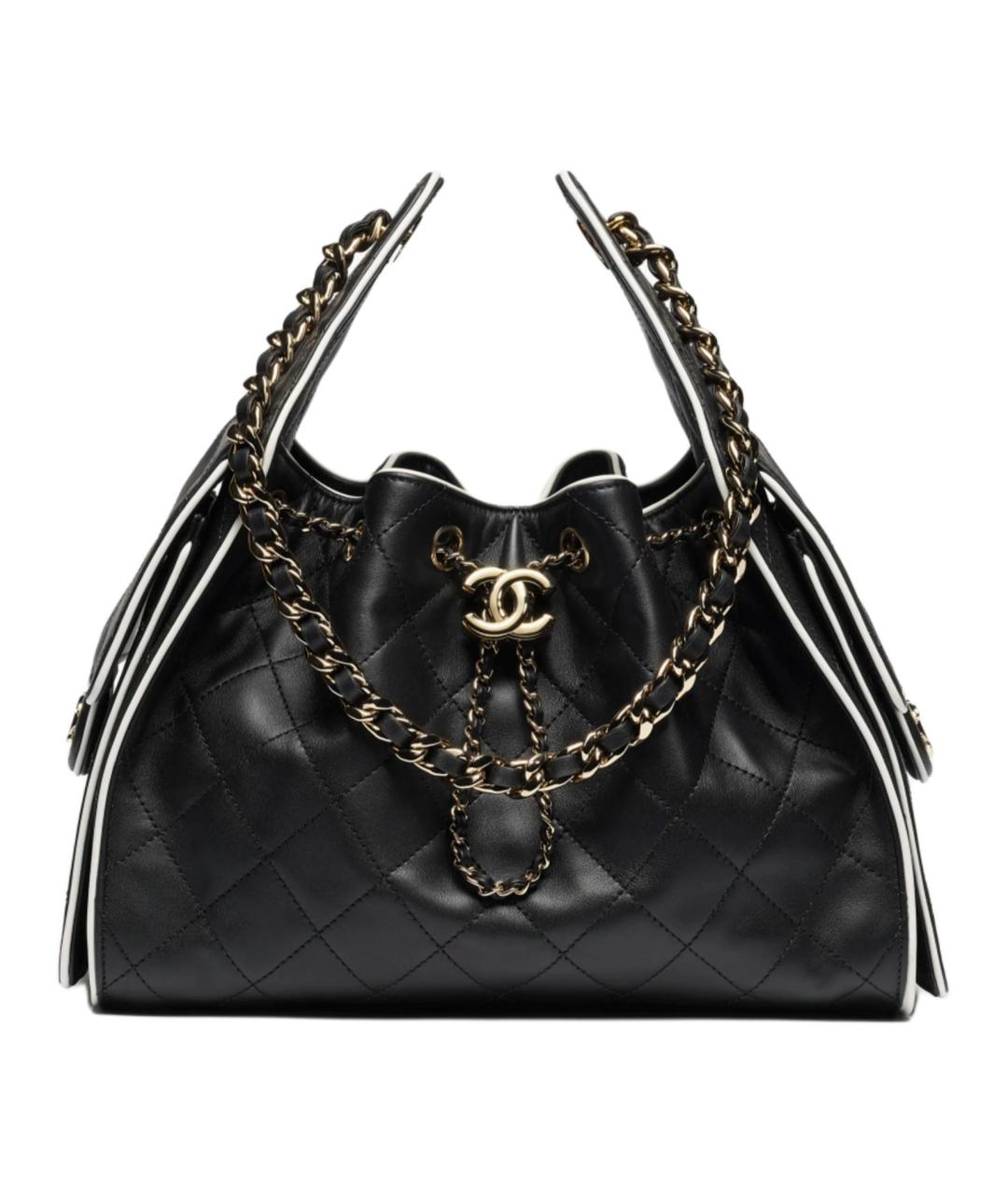 CHANEL Черная кожаная сумка через плечо, фото 1