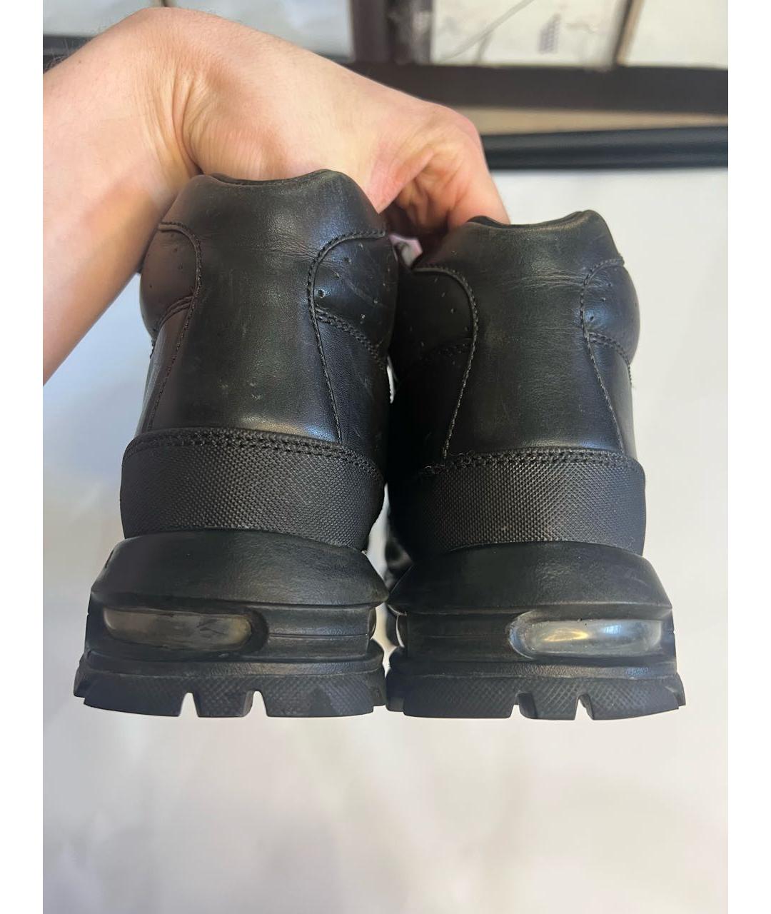 NIKE ACG Черные кожаные низкие кроссовки / кеды, фото 4