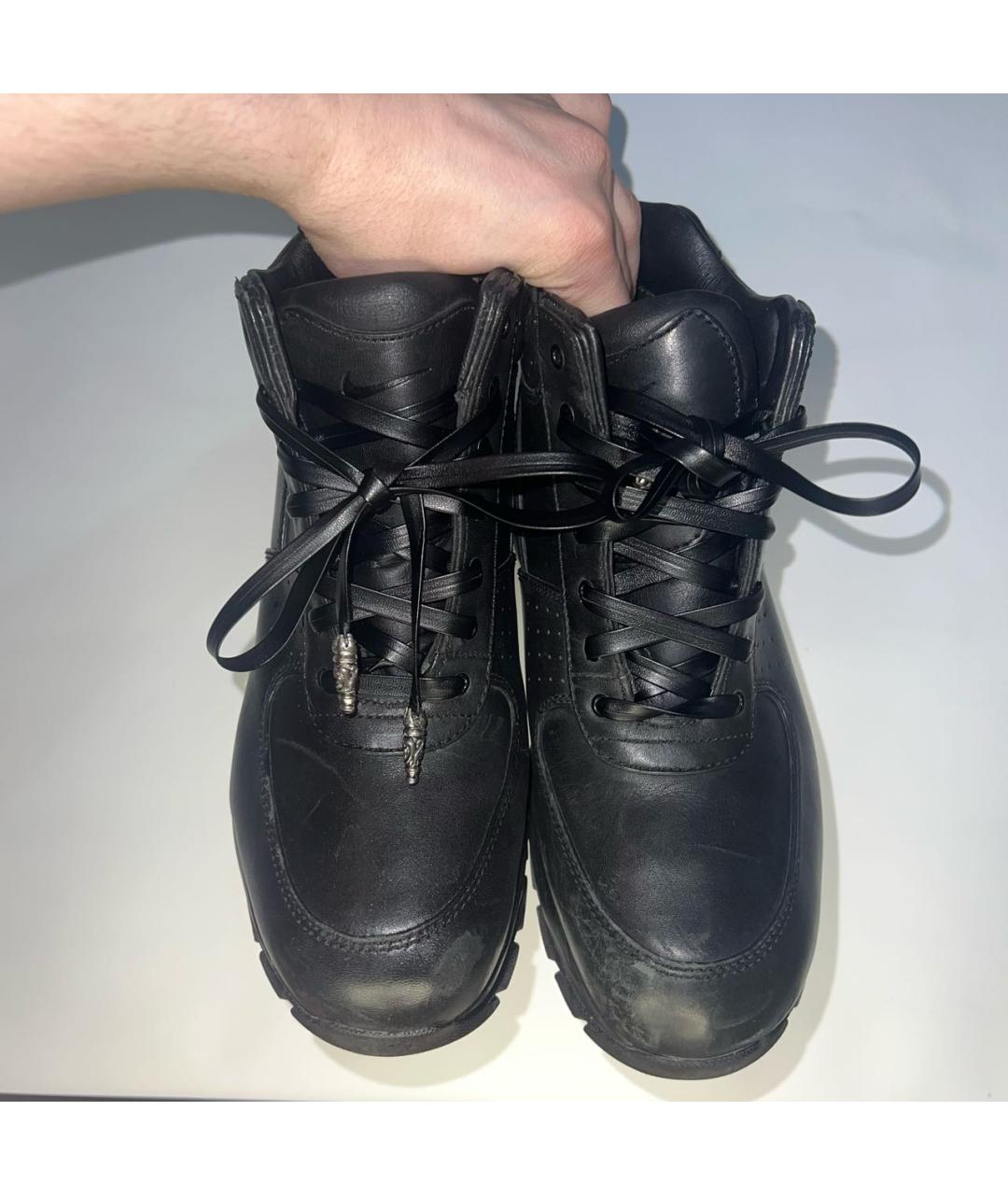 NIKE ACG Черные кожаные низкие кроссовки / кеды, фото 2