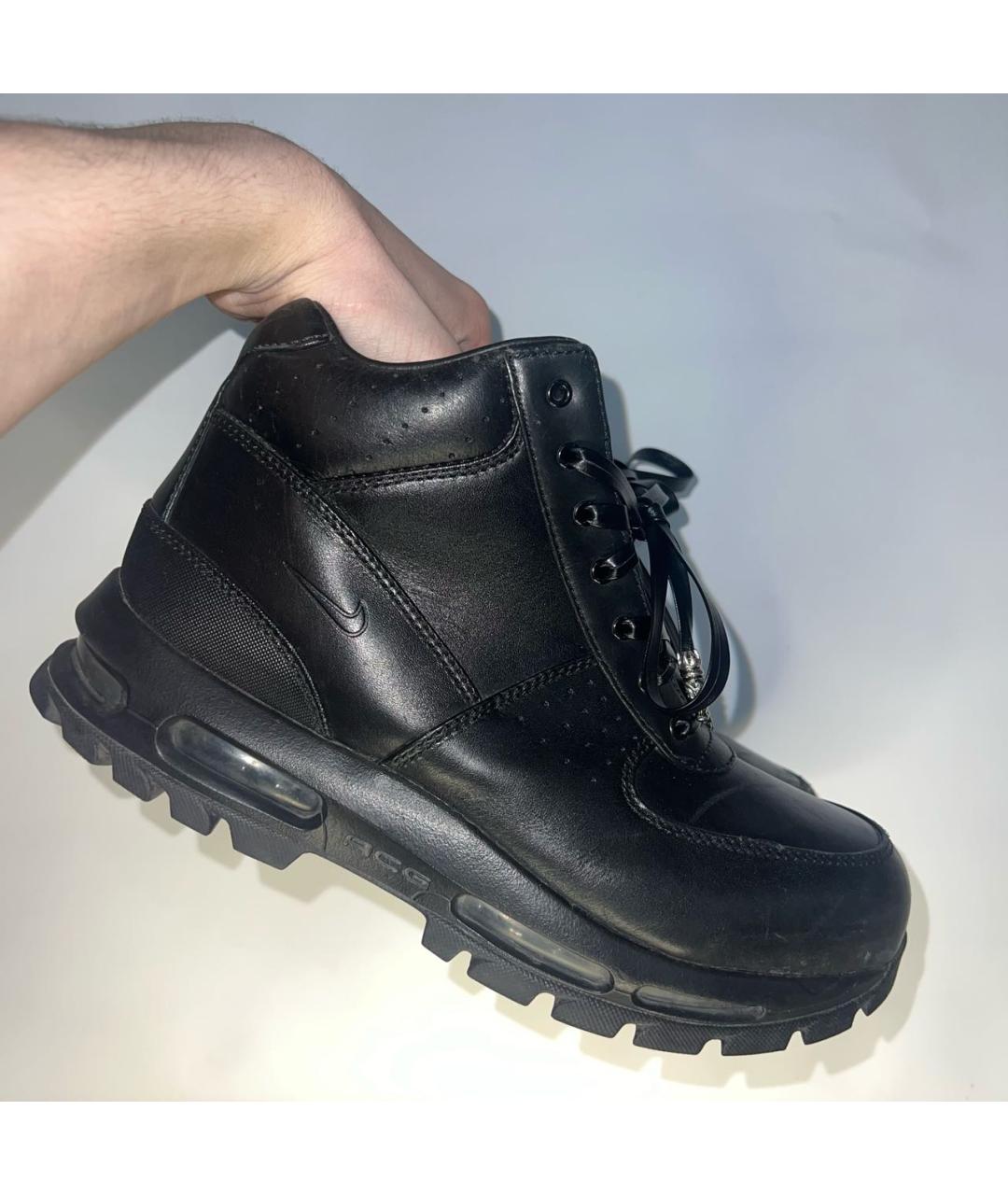 NIKE ACG Черные кожаные низкие кроссовки / кеды, фото 6