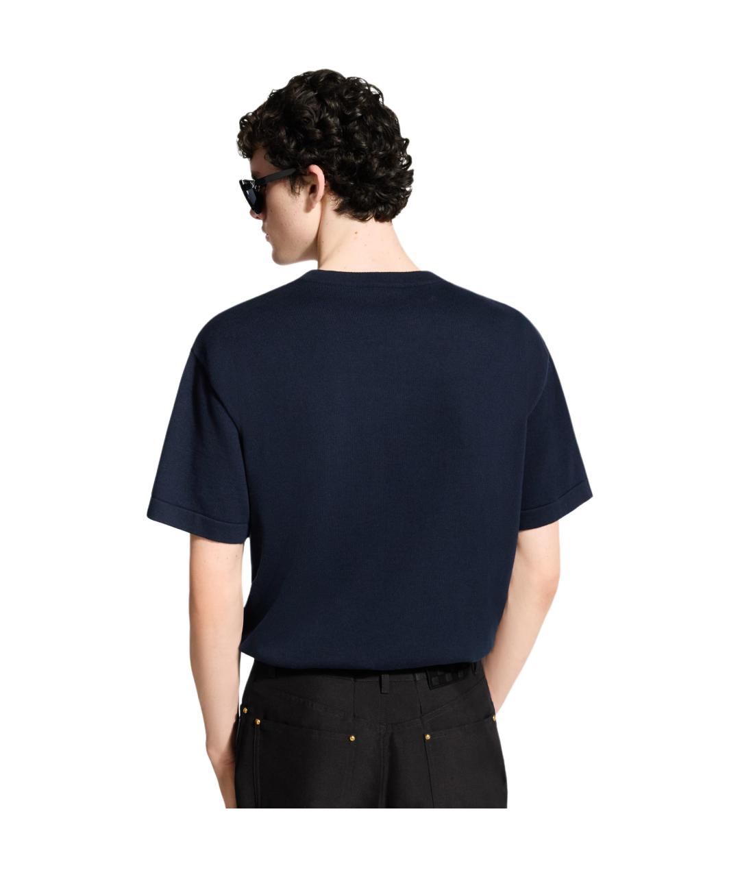 LOUIS VUITTON Темно-синяя футболка, фото 4