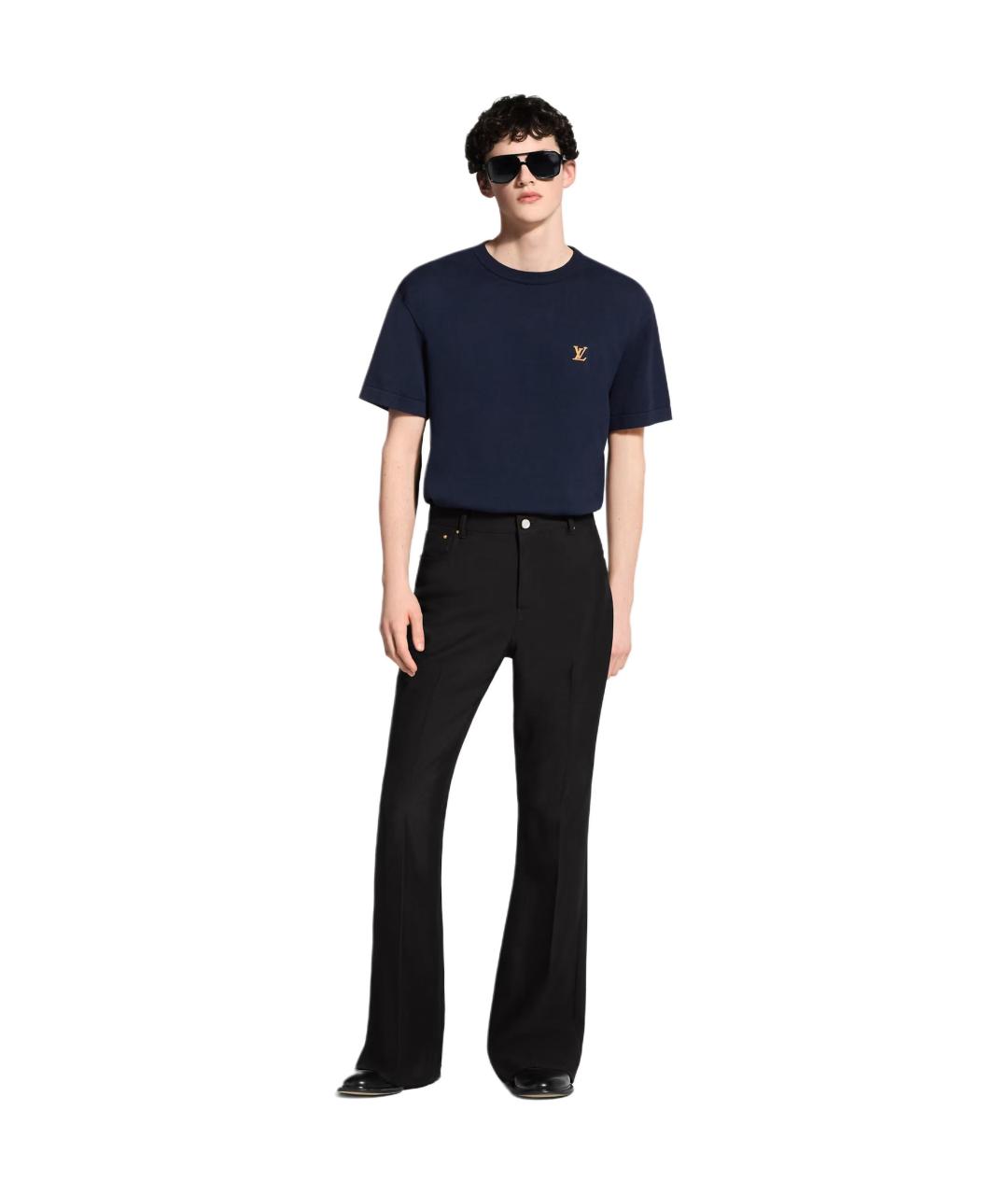 LOUIS VUITTON Темно-синяя футболка, фото 2