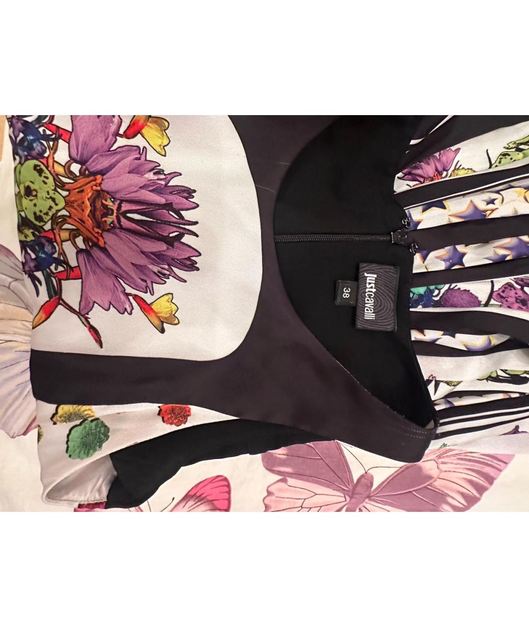 JUST CAVALLI Мульти вискозное коктейльное платье, фото 3