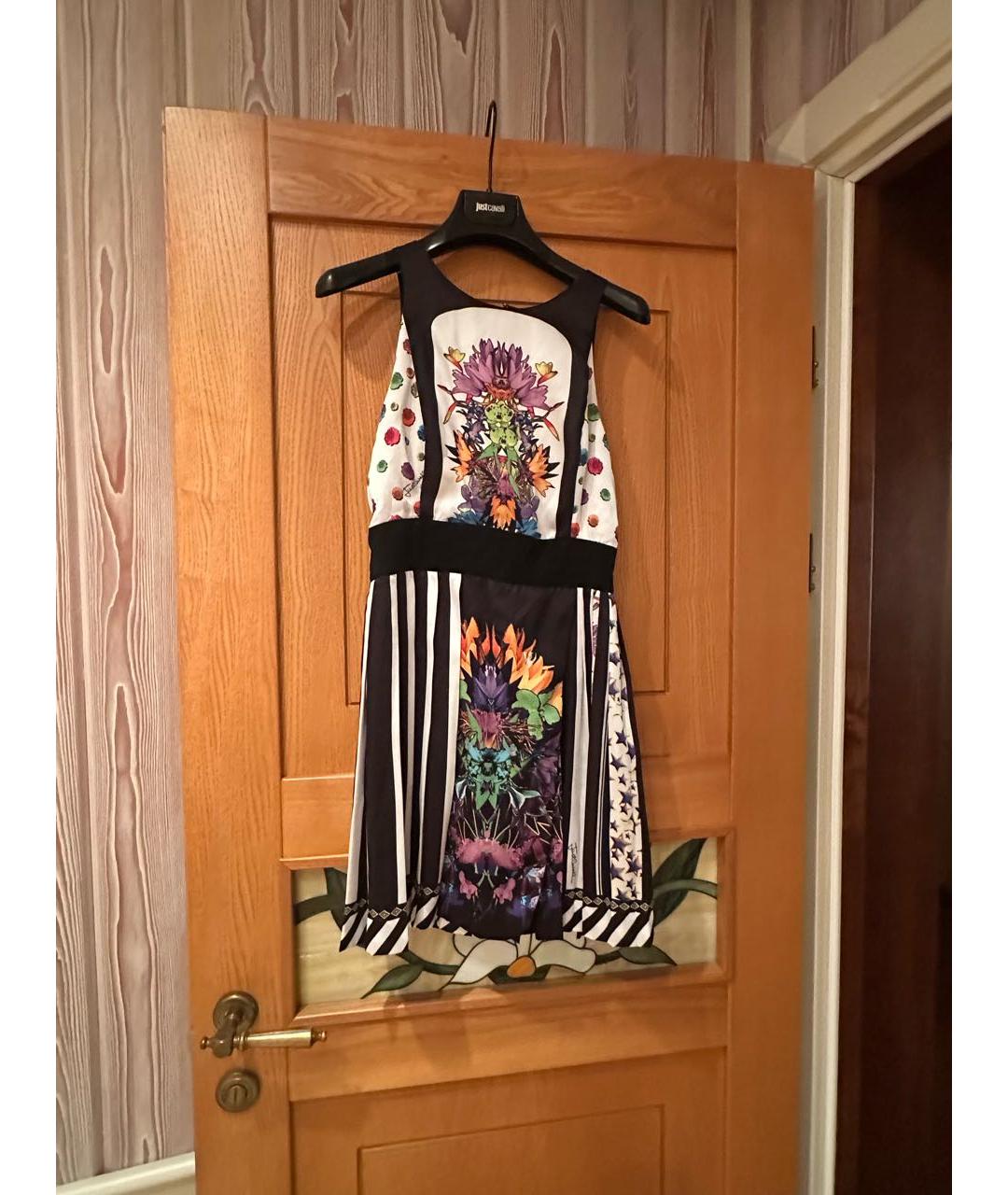 JUST CAVALLI Мульти вискозное коктейльное платье, фото 5