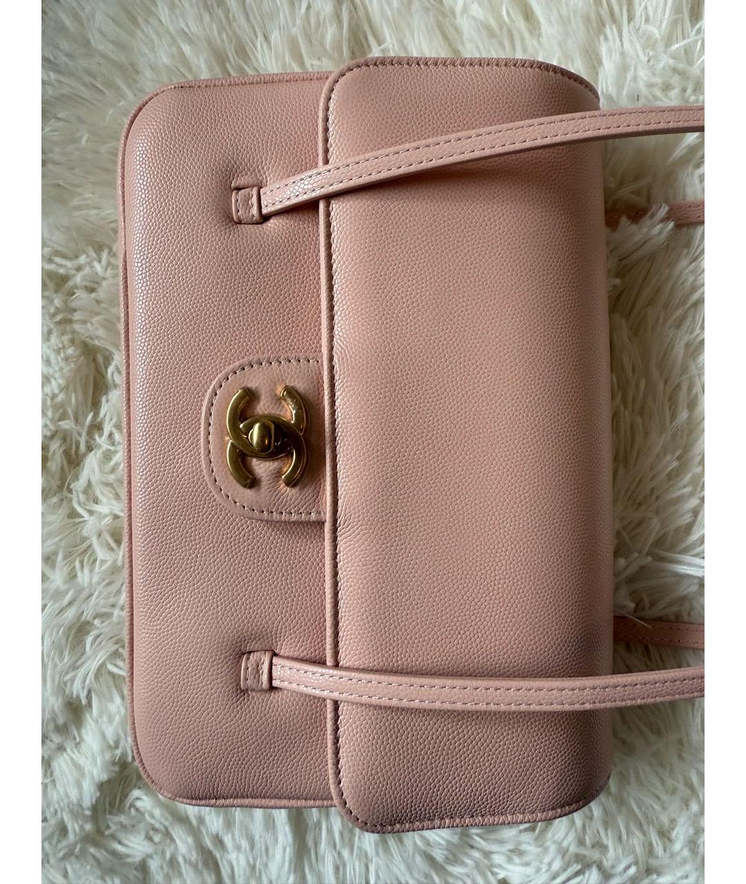 CHANEL Розовая кожаная сумка через плечо, фото 7