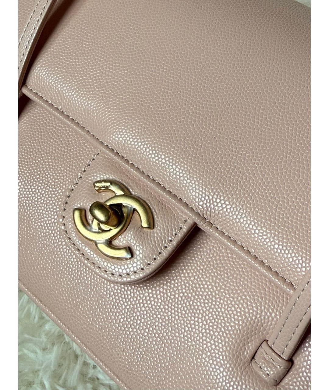 CHANEL Розовая кожаная сумка через плечо, фото 5