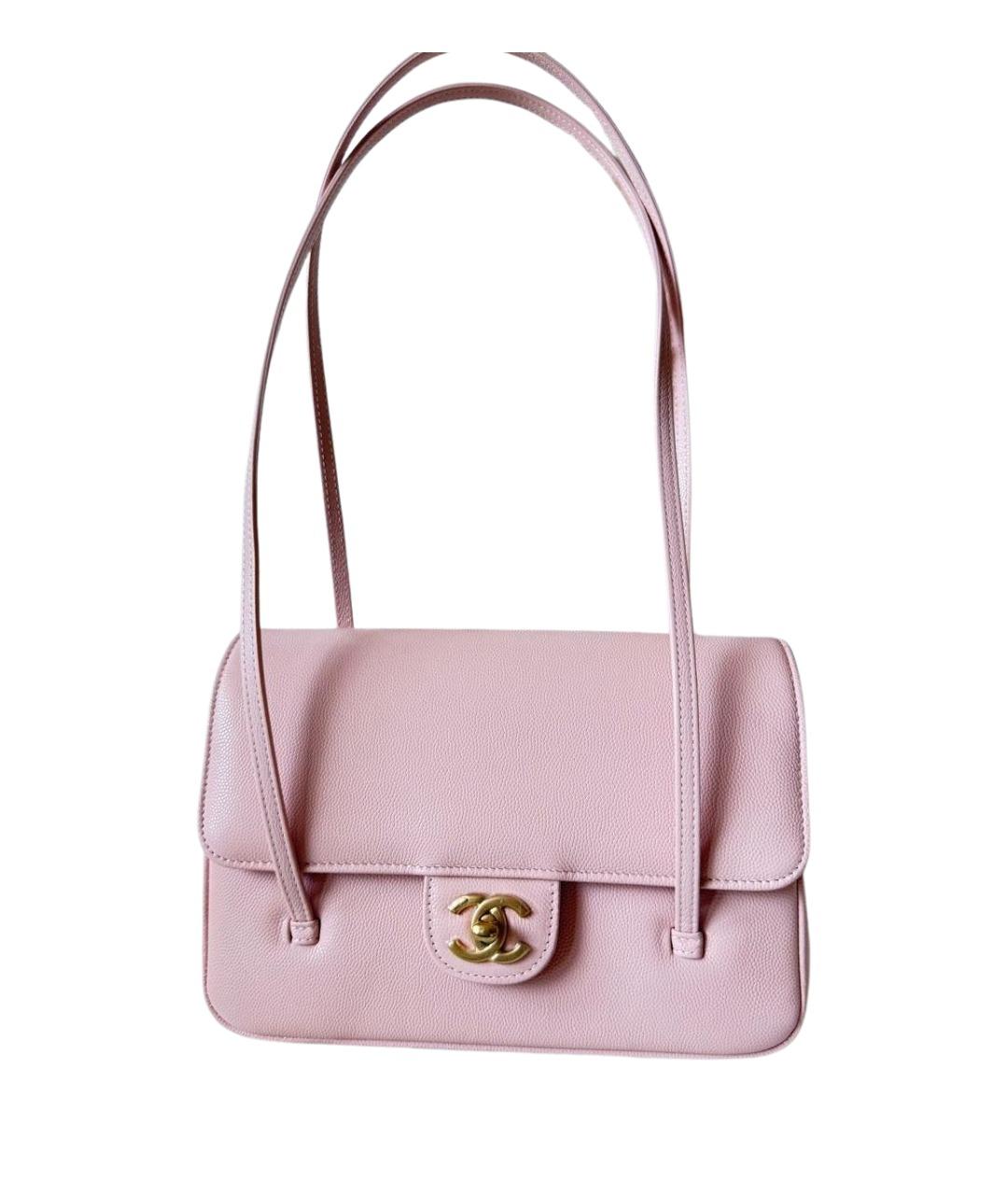 CHANEL Розовая кожаная сумка через плечо, фото 1