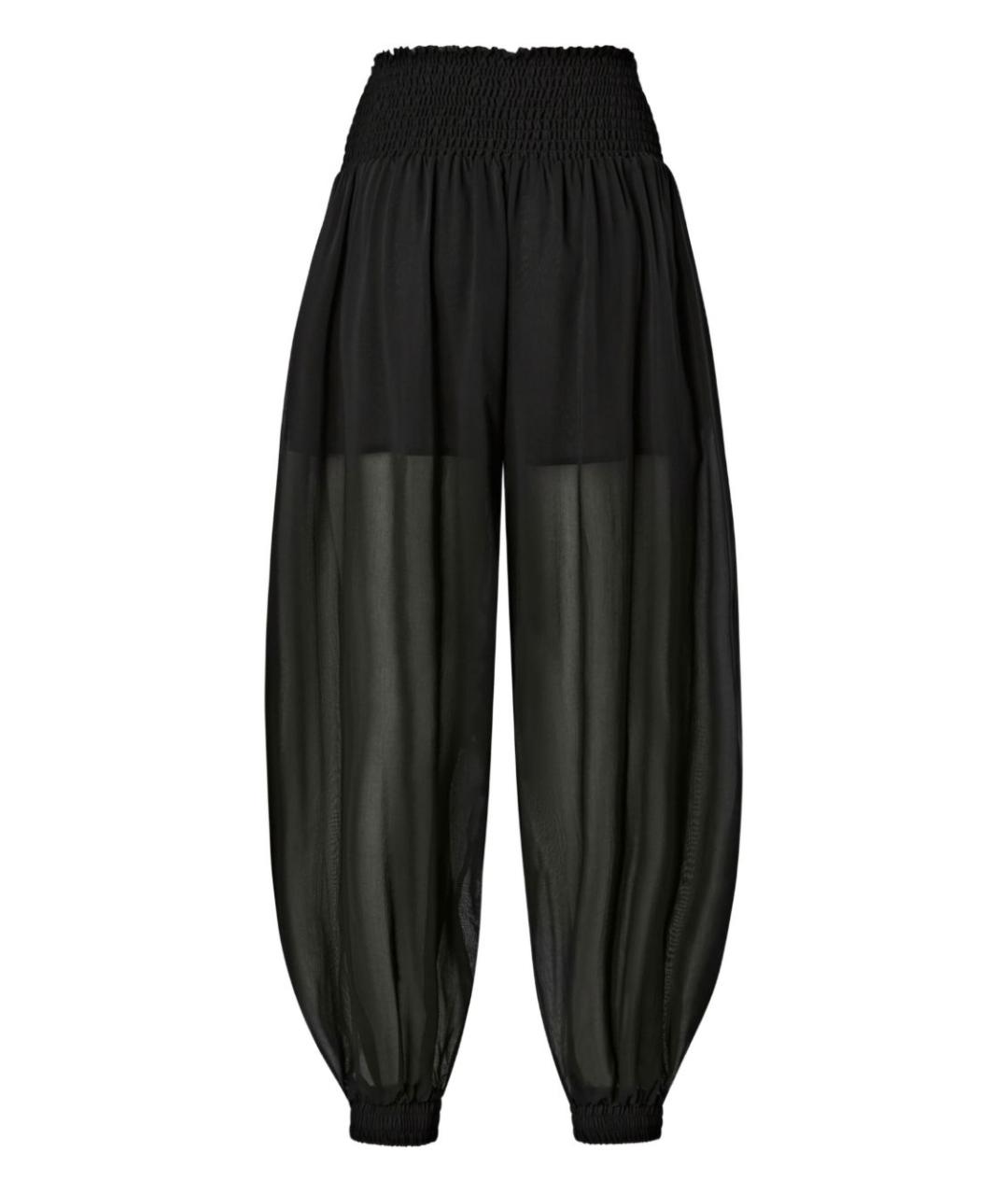 PINKO Черные вискозные брюки широкие, фото 2