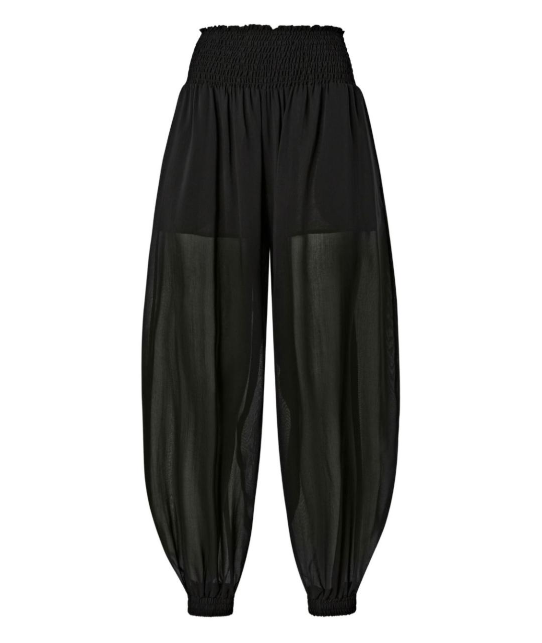 PINKO Черные вискозные брюки широкие, фото 1