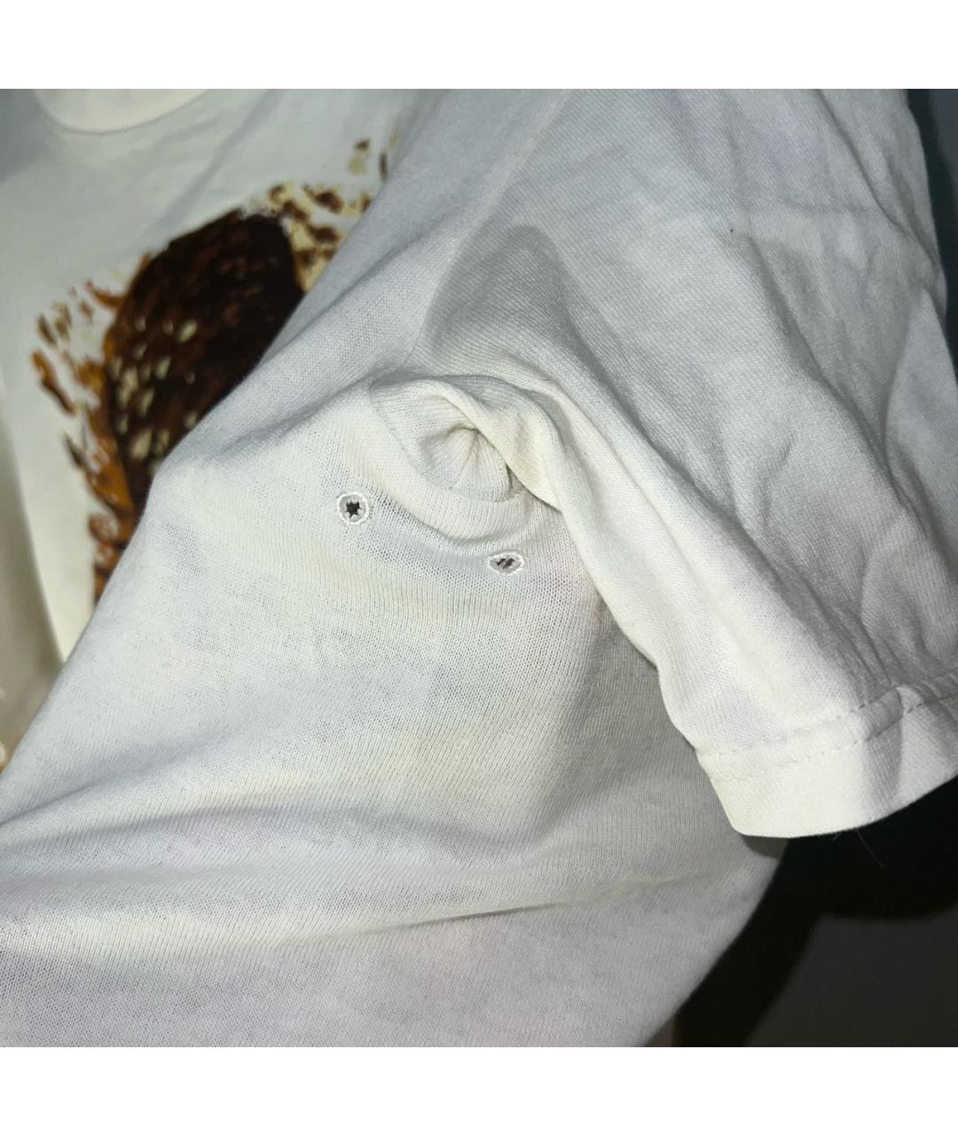 YOHJI YAMAMOTO Белая хлопковая футболка, фото 4