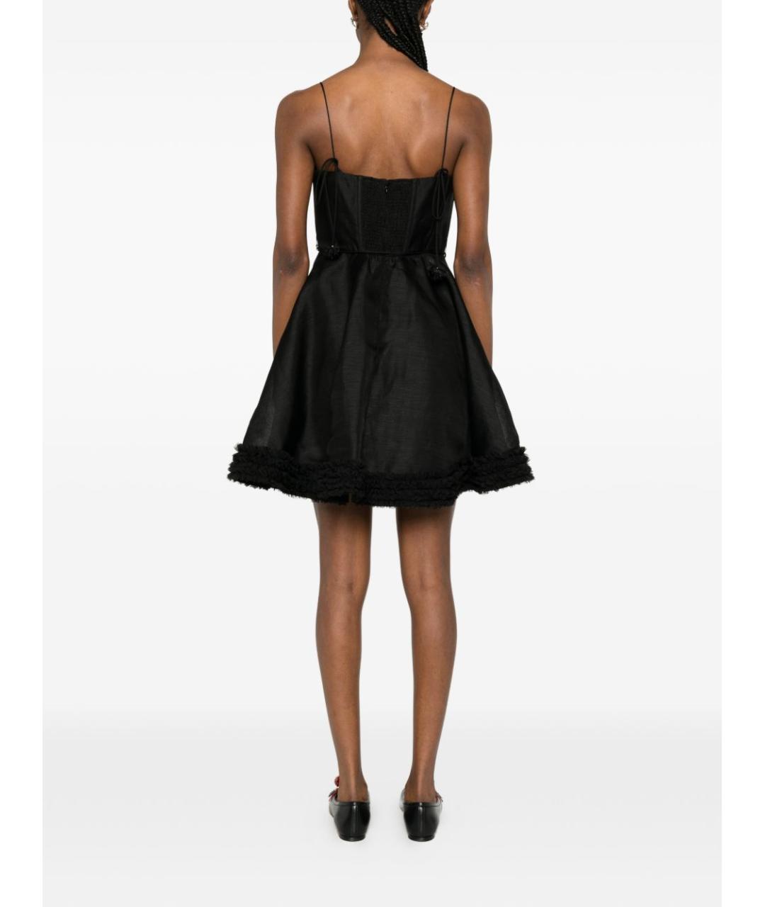 ZIMMERMANN Черное льняное коктейльное платье, фото 4