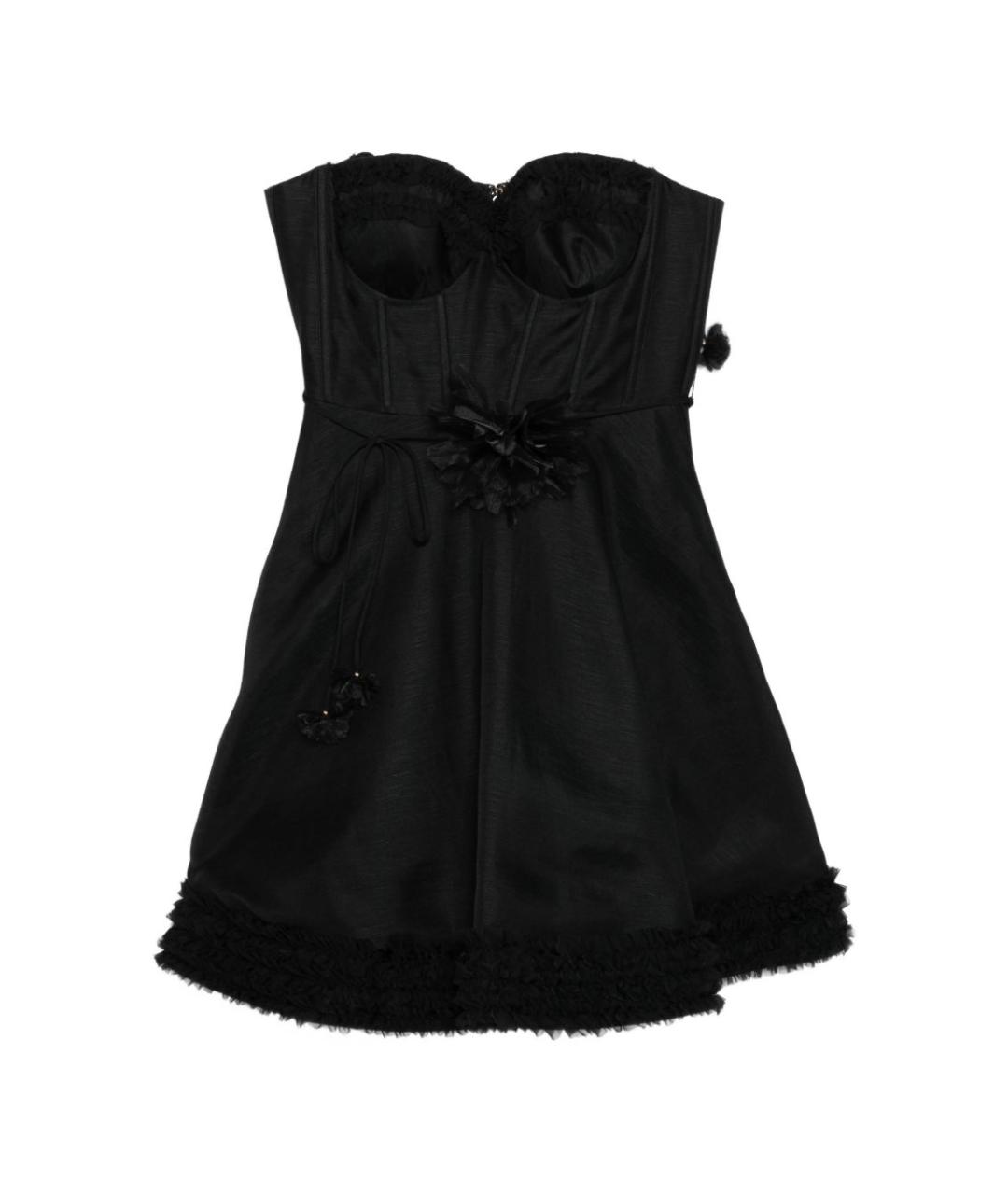 ZIMMERMANN Черное льняное коктейльное платье, фото 1