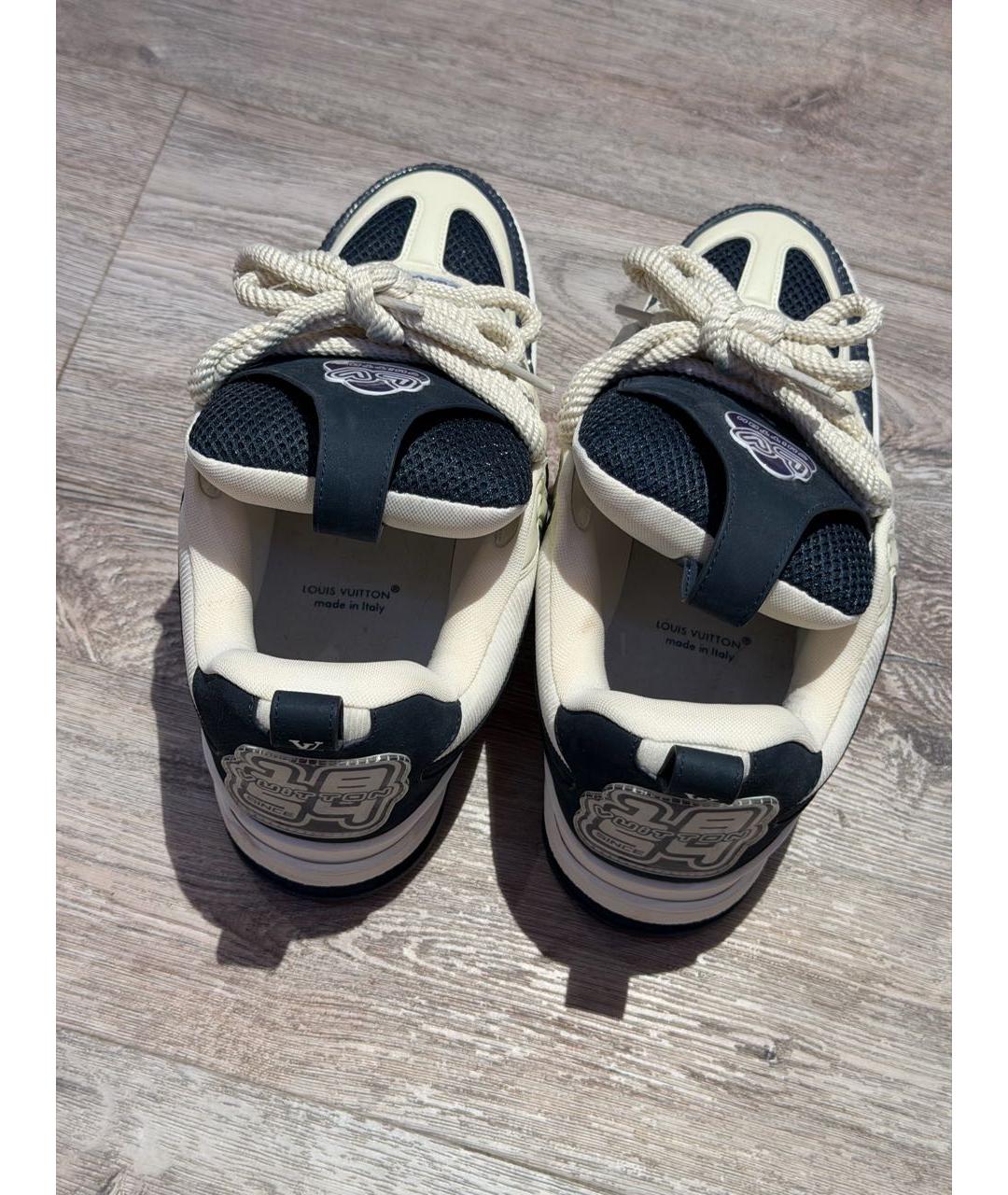 LOUIS VUITTON Темно-синие низкие кроссовки / кеды, фото 3