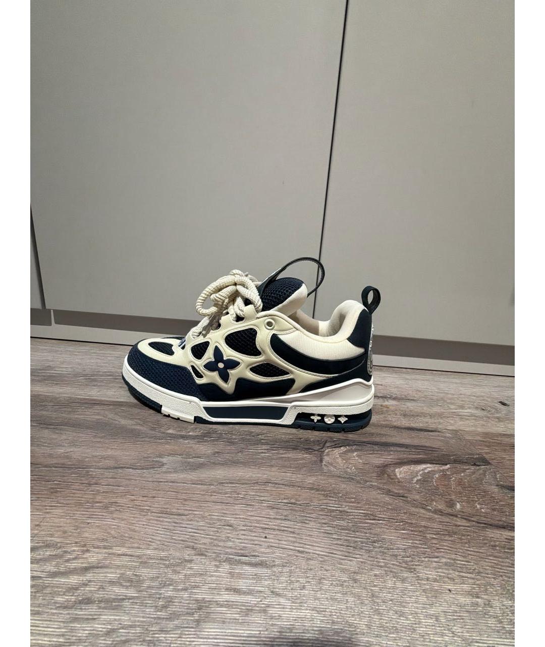 LOUIS VUITTON Темно-синие низкие кроссовки / кеды, фото 7