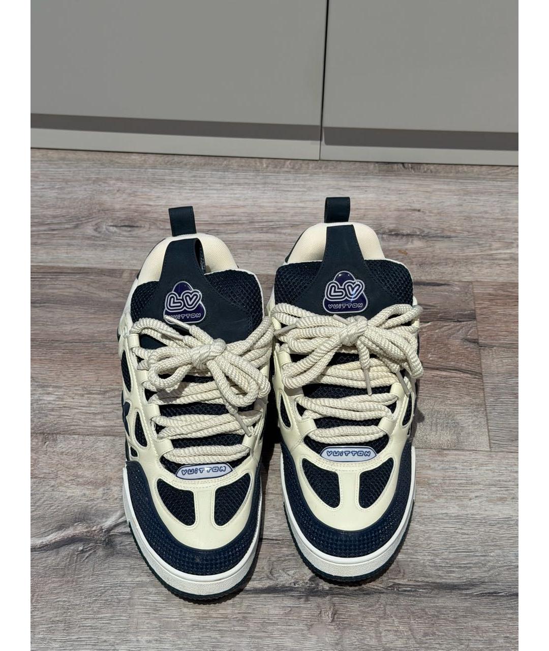 LOUIS VUITTON Темно-синие низкие кроссовки / кеды, фото 2