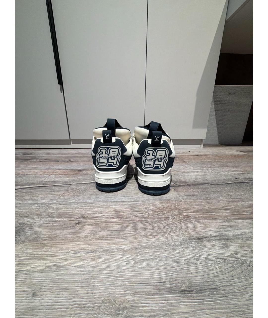 LOUIS VUITTON Темно-синие низкие кроссовки / кеды, фото 4