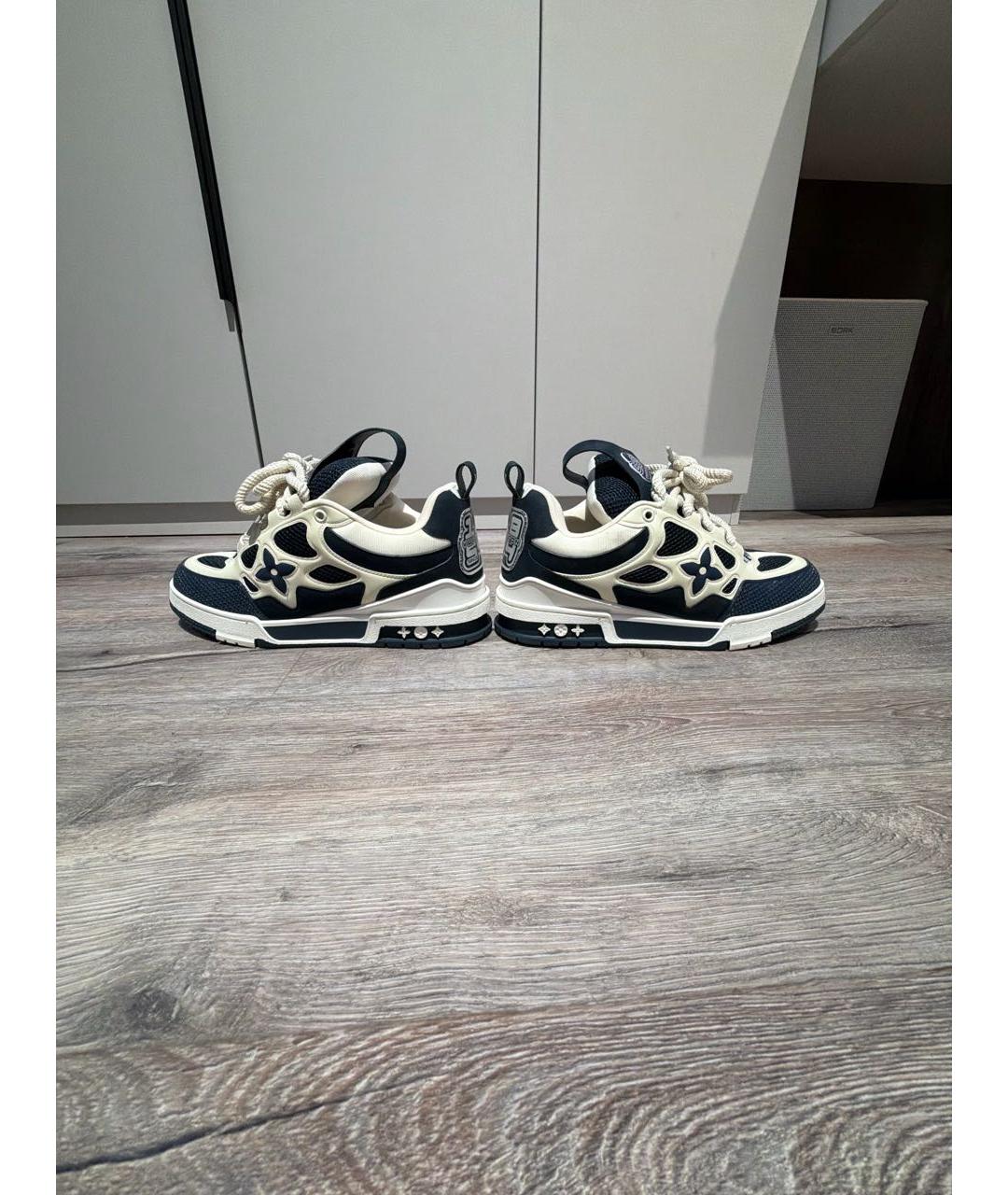 LOUIS VUITTON Темно-синие низкие кроссовки / кеды, фото 5