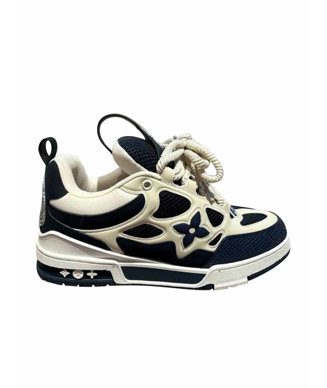 LOUIS VUITTON Темно-синие низкие кроссовки / кеды, фото 1