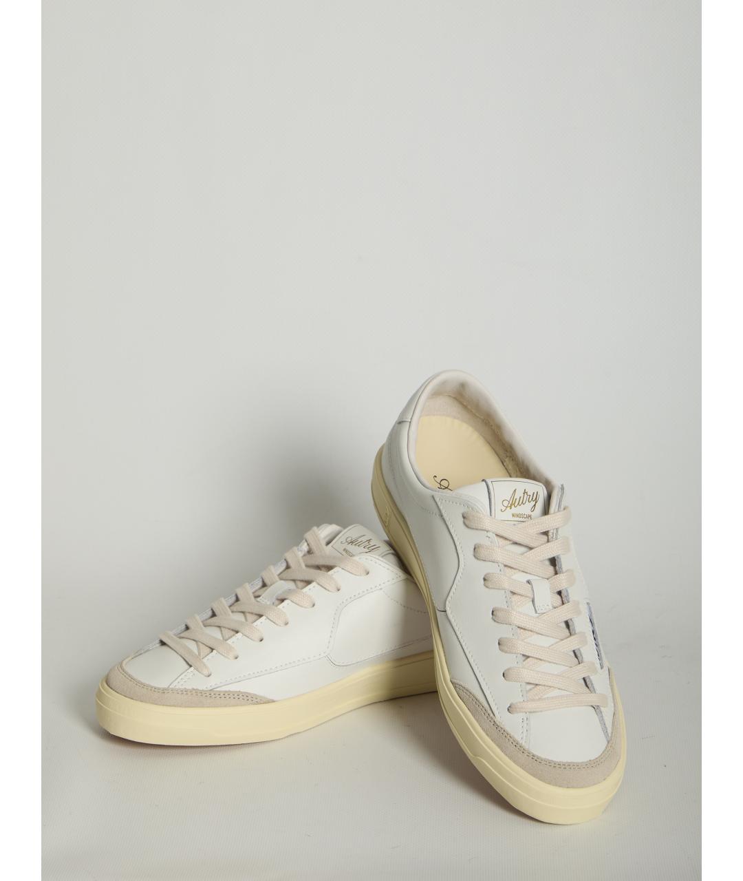 AUTRY Белые кожаные низкие кроссовки / кеды, фото 5