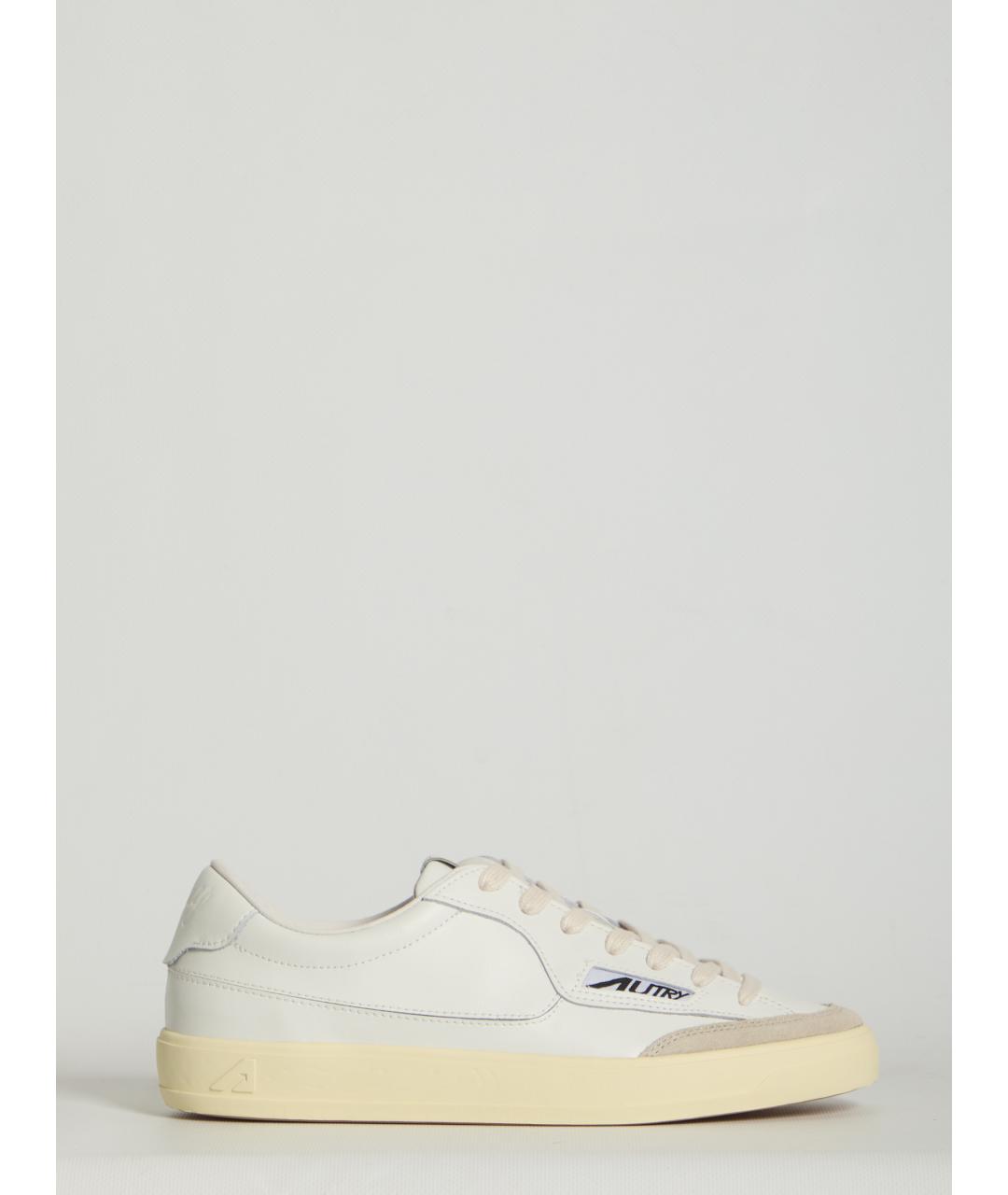 AUTRY Белые кожаные низкие кроссовки / кеды, фото 6