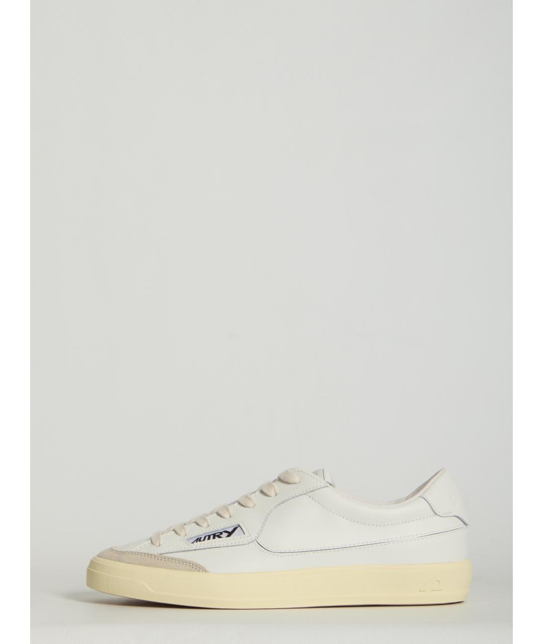 AUTRY Белые кожаные низкие кроссовки / кеды, фото 4
