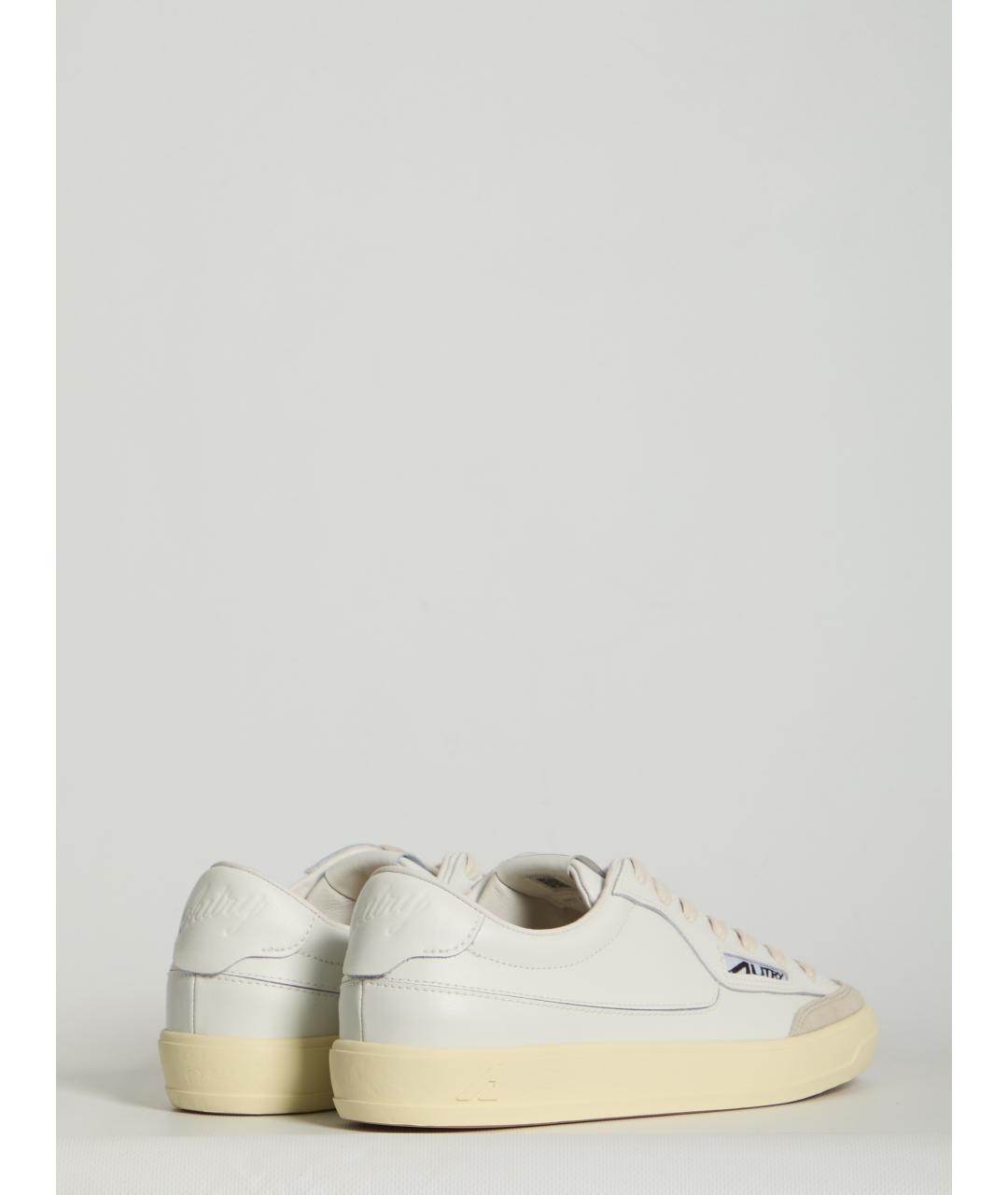 AUTRY Белые кожаные низкие кроссовки / кеды, фото 3
