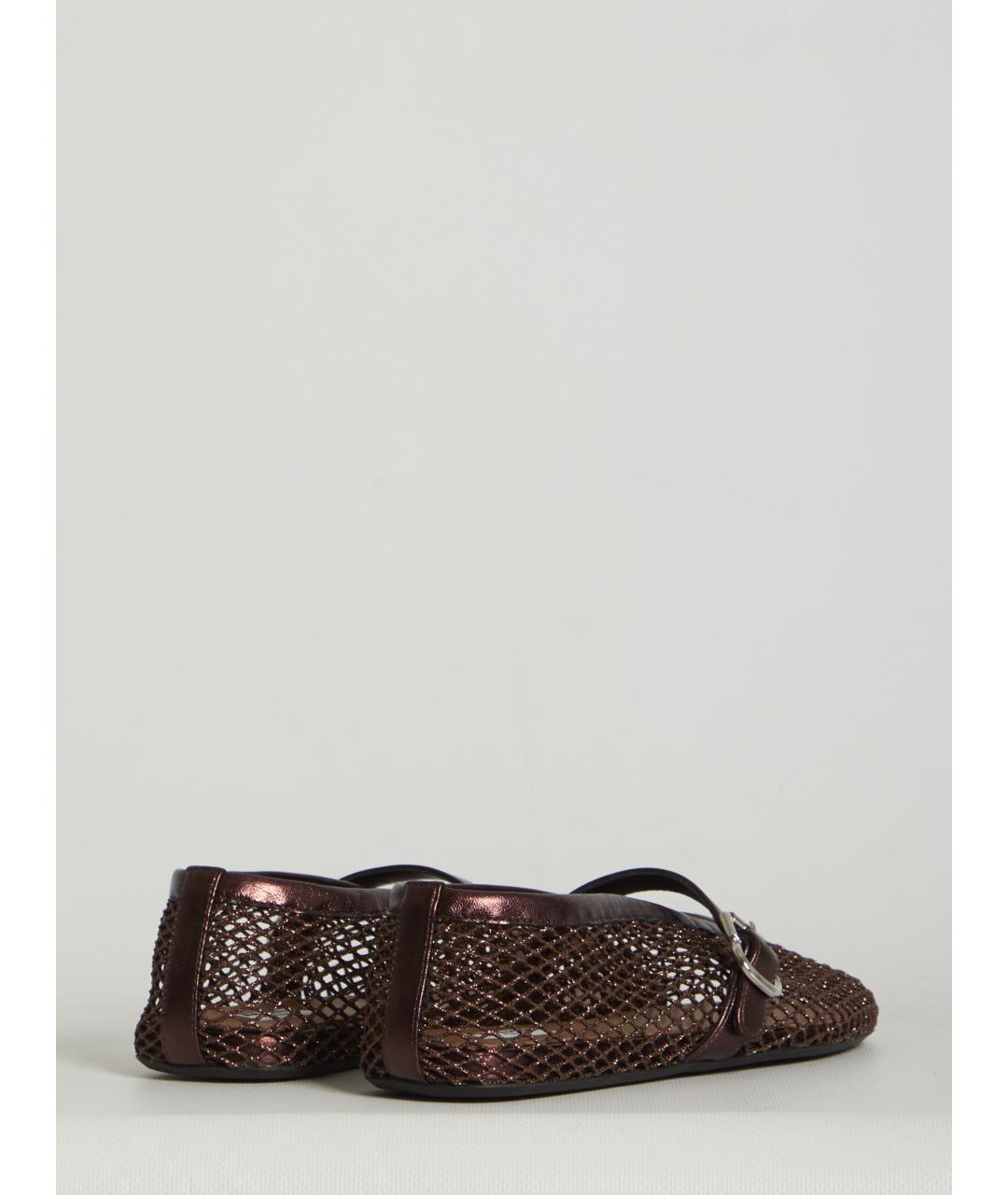 ALAIA Коричневые текстильные балетки, фото 3