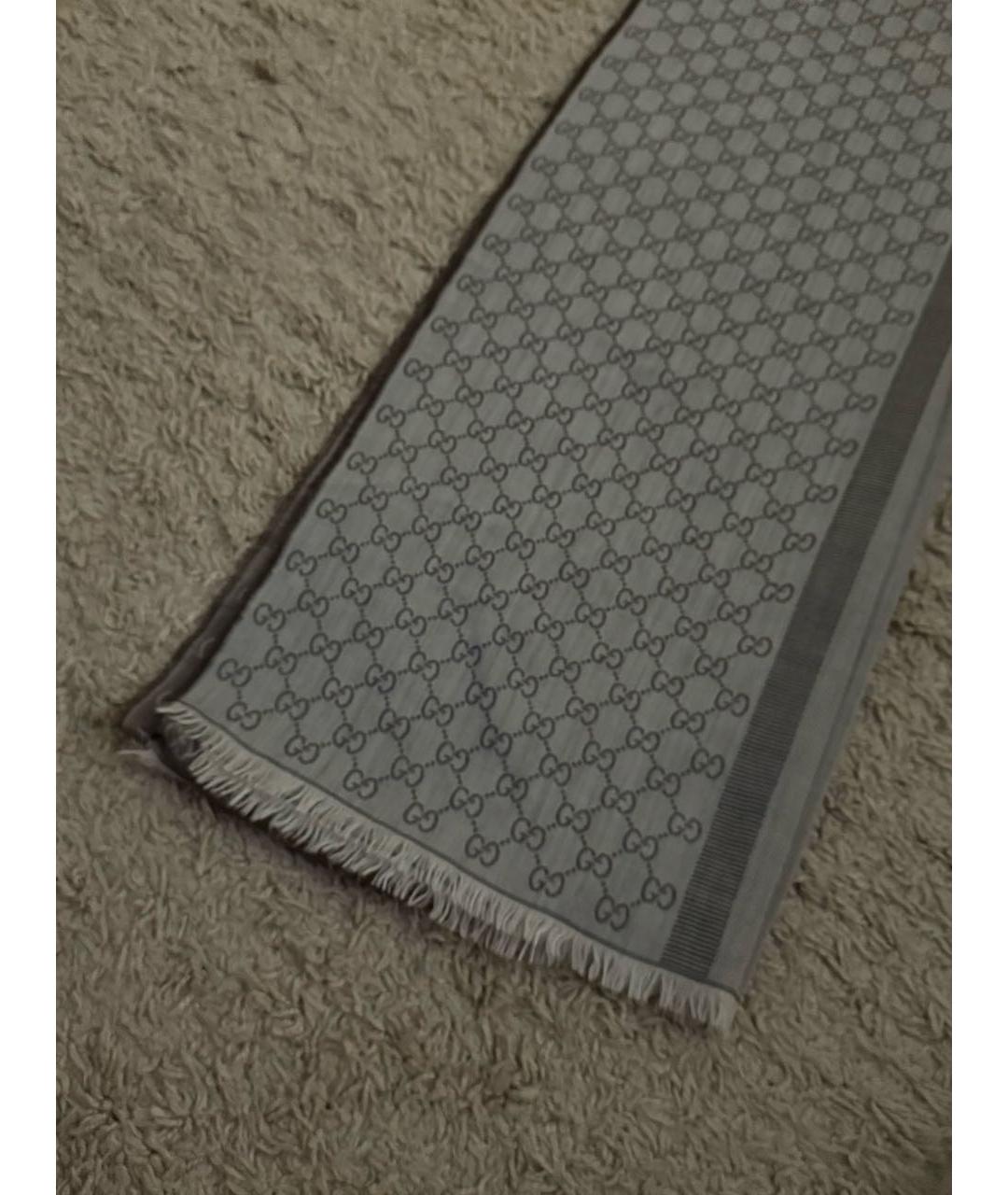 GUCCI Коричневый шарф, фото 3