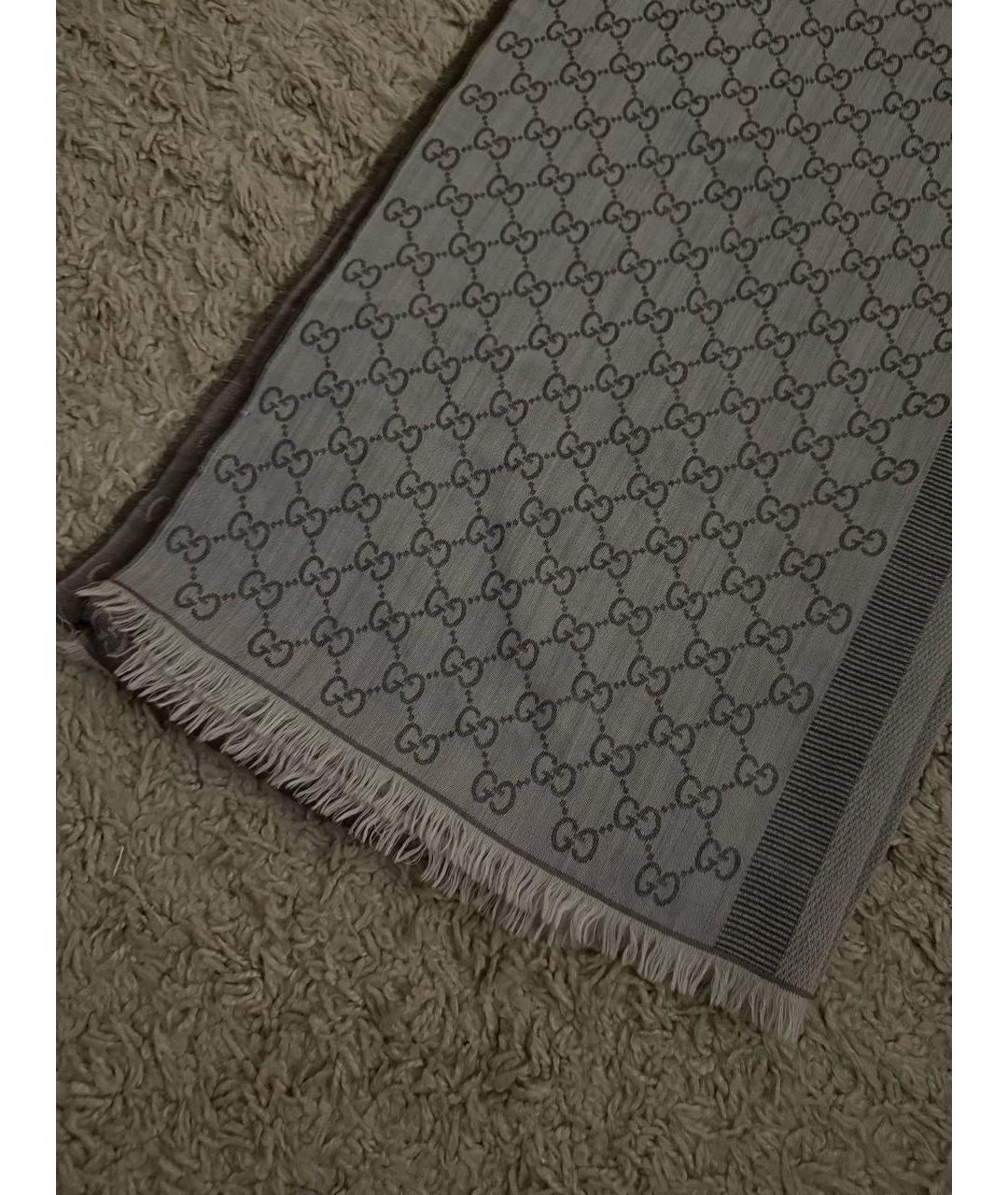 GUCCI Коричневый шарф, фото 4